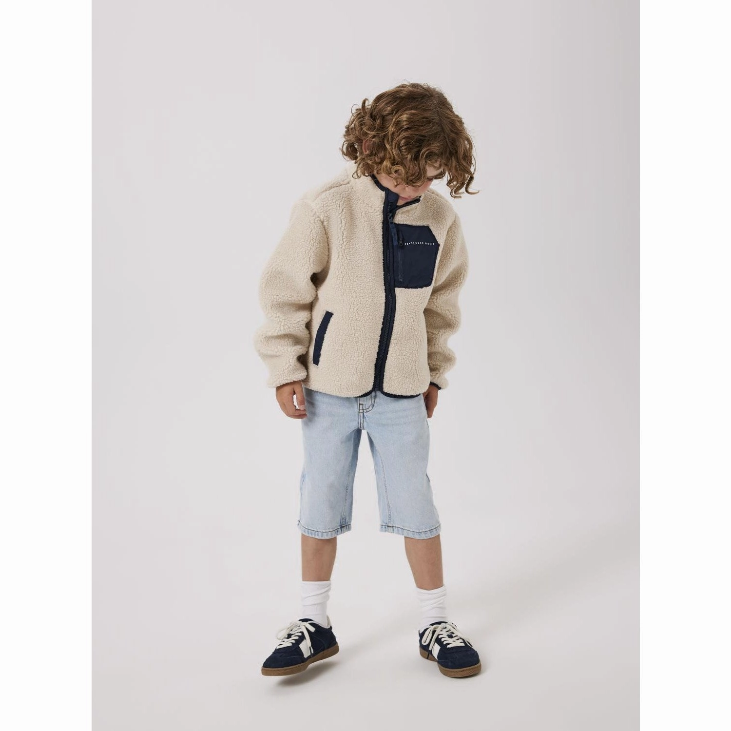 Non Restrictive Mobility Name It Moonbeam Chest Pocket Dark Sapphire Nknmattia Sherpa Jacket Pb