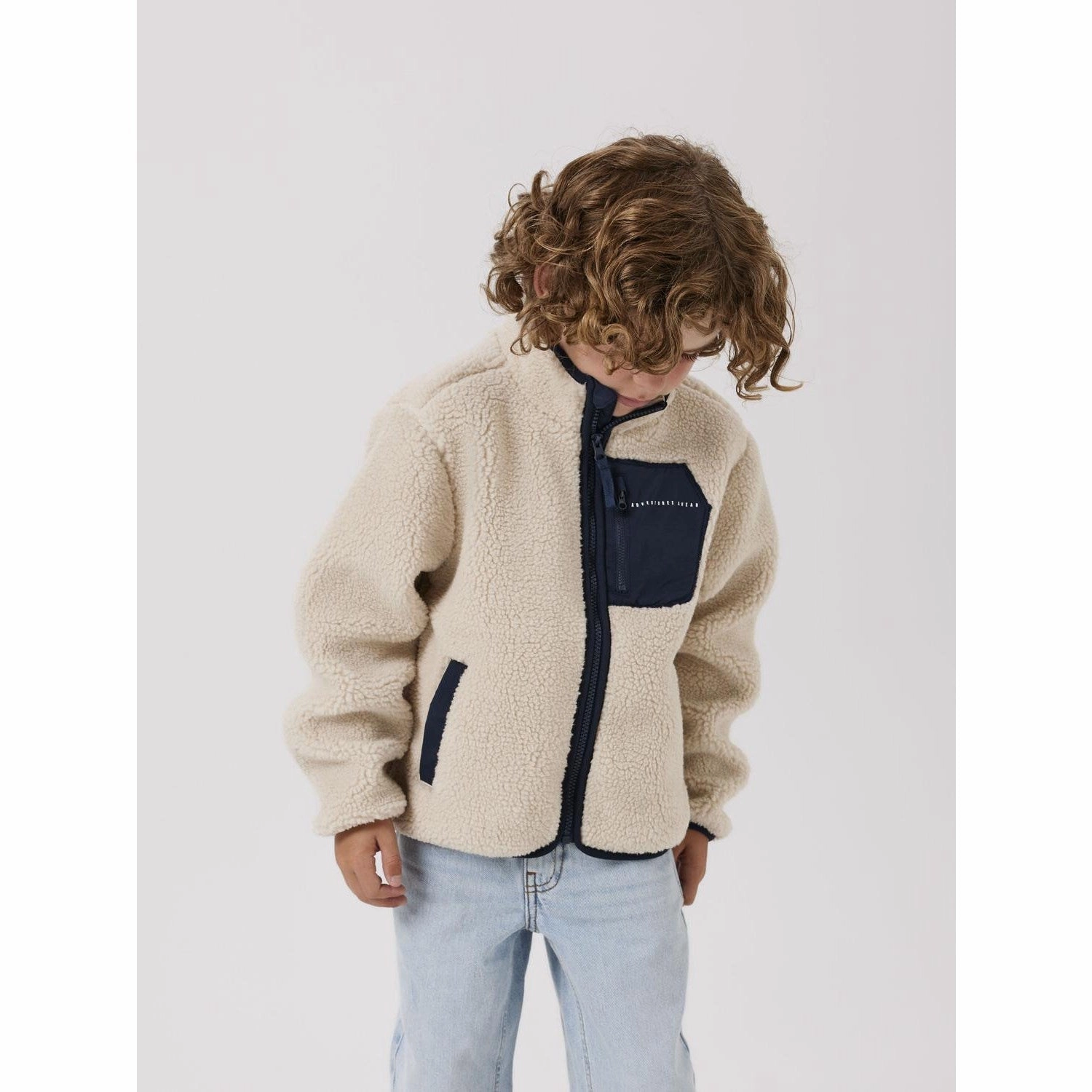 Clean Outer MultiPocketLayout Name It Moonbeam Chest Pocket Dark Sapphire Nknmattia Sherpa Jacket Pb
