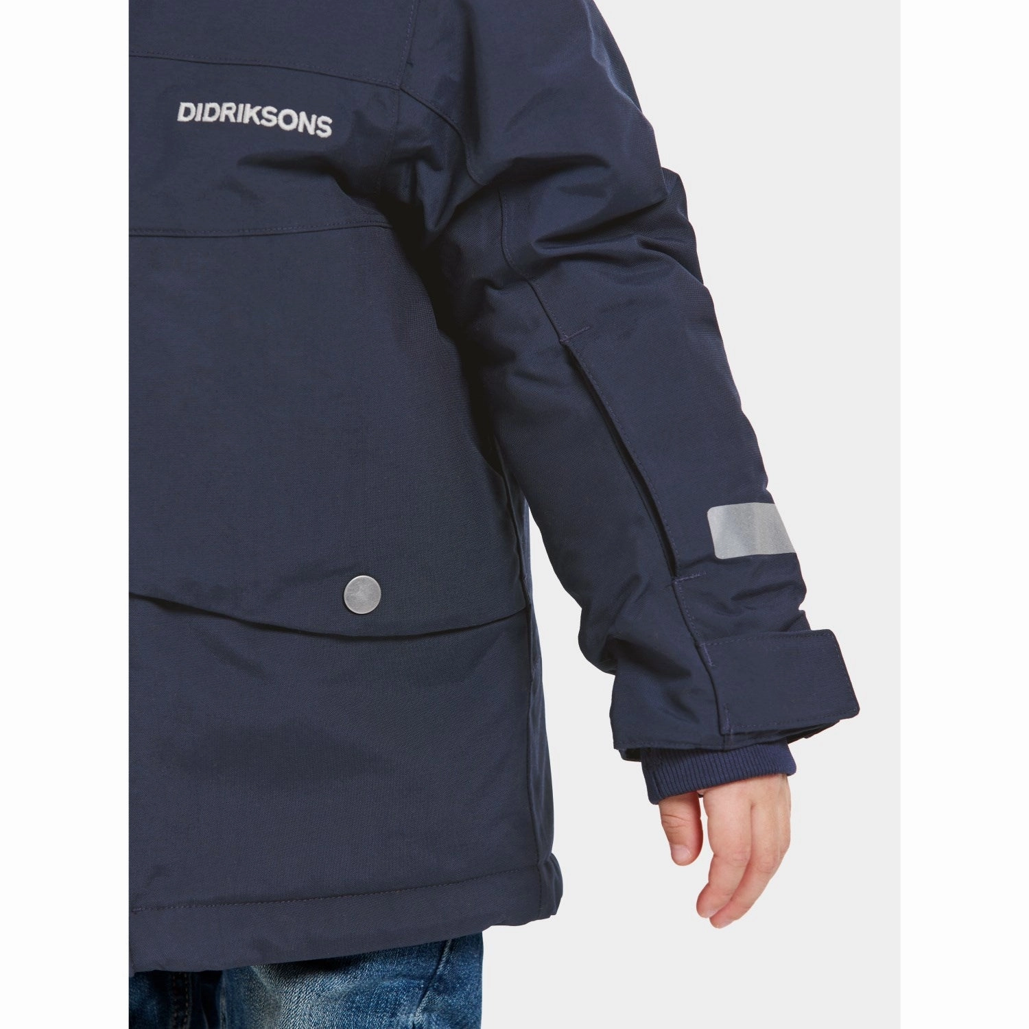 AntiPilling Finish Didriksons Navy Bj?rven Kids Parka 3