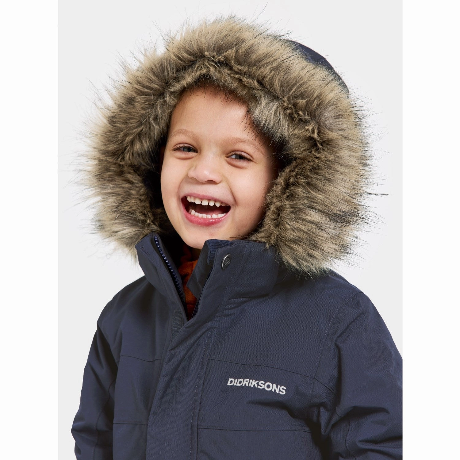 Didriksons Navy Bj?rven Kids Parka 3 Anti Pilling Fabric