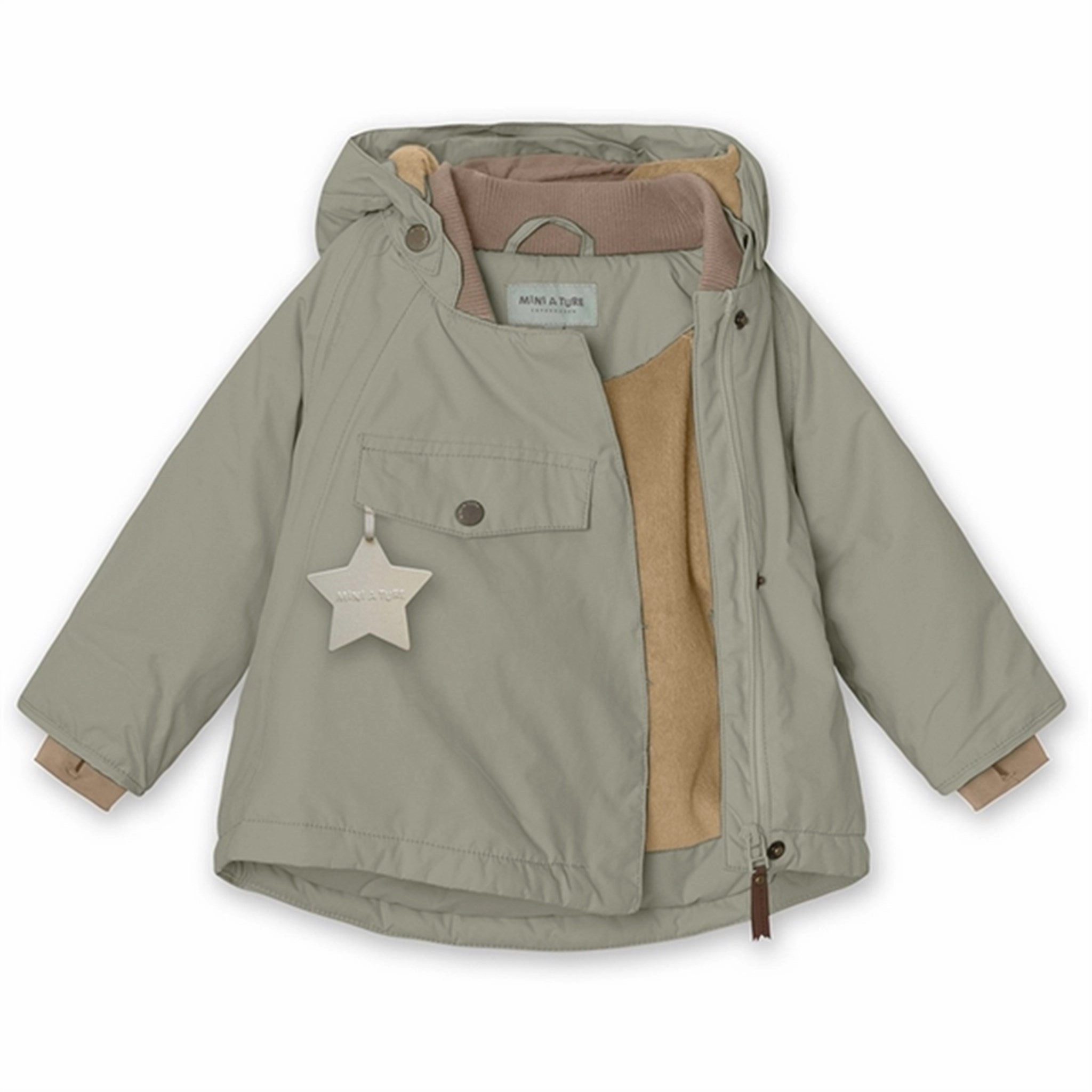 Slim Tailored MINI A TURE Wang Fleece Winter Jacket Vert