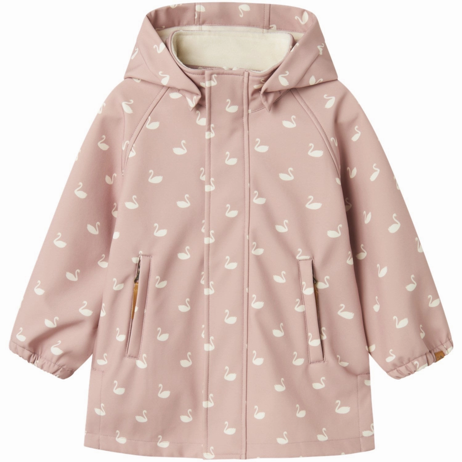 Lil'Atelier Adobe Rose Laalfa Jacket Long Fo Tagless Neckline Design HoodedStyle