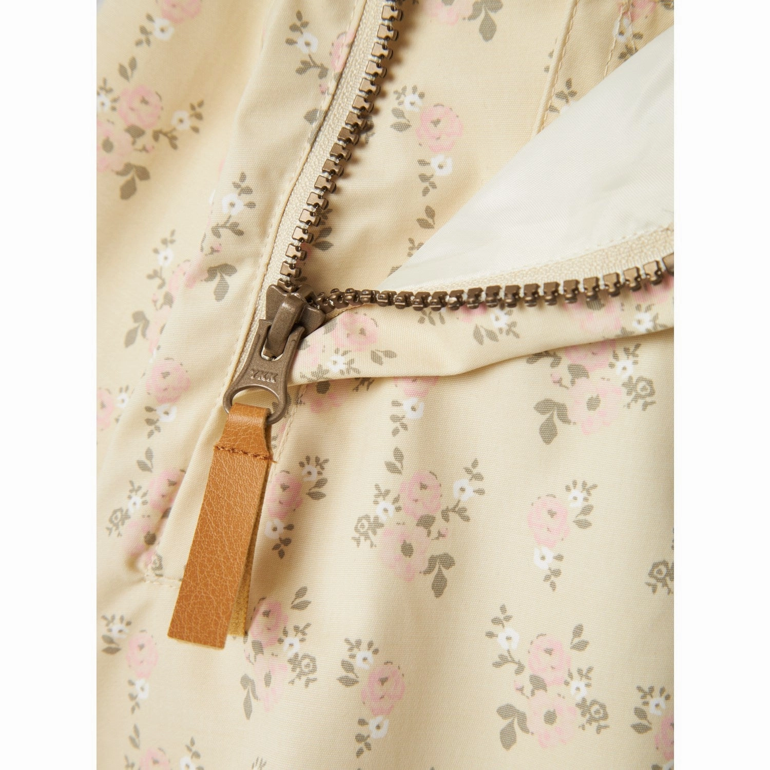 Lil'Atelier Bleached Sand Gerda Loose Jacket AOP Fo PerimeterStructuralBoning