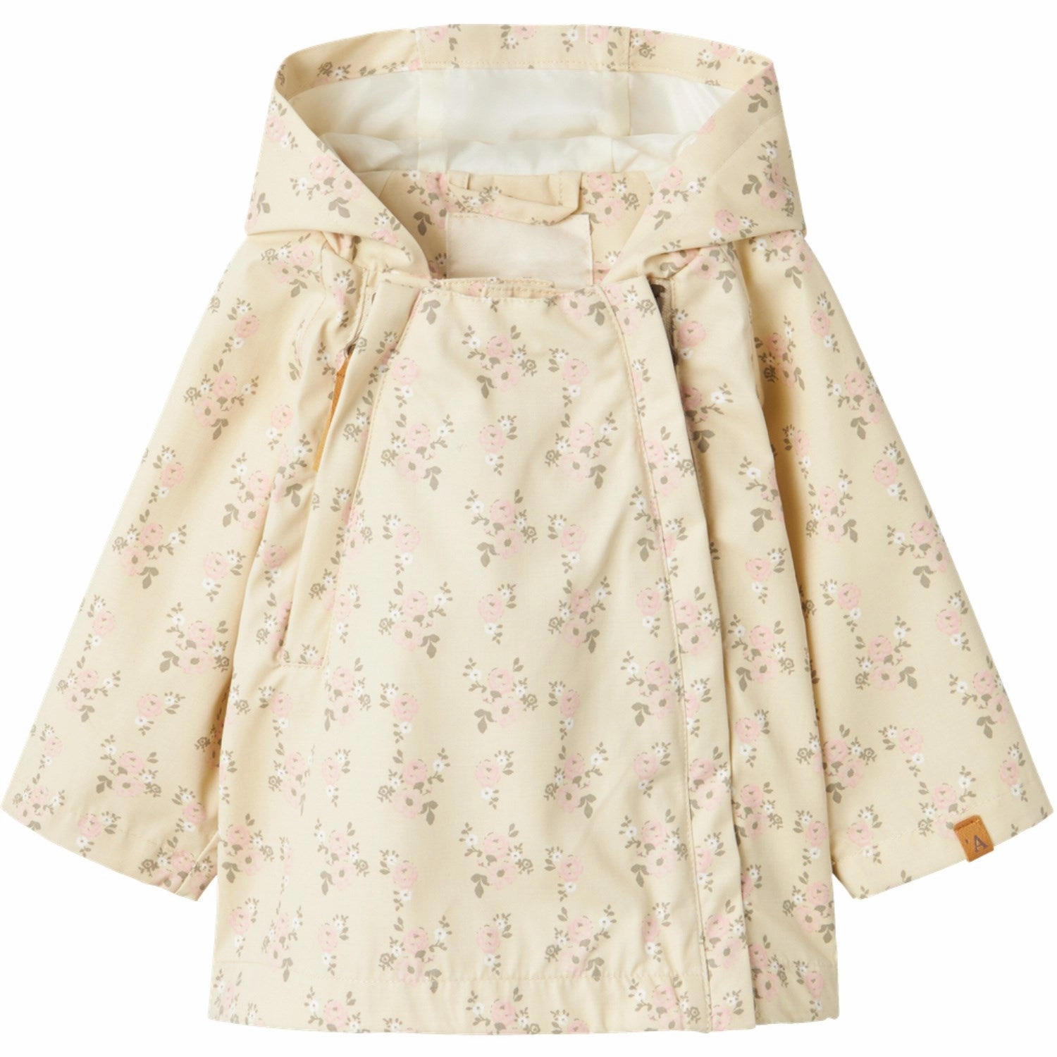 Lil'Atelier Bleached Sand Gerda Loose Jacket AOP Fo Cool Season