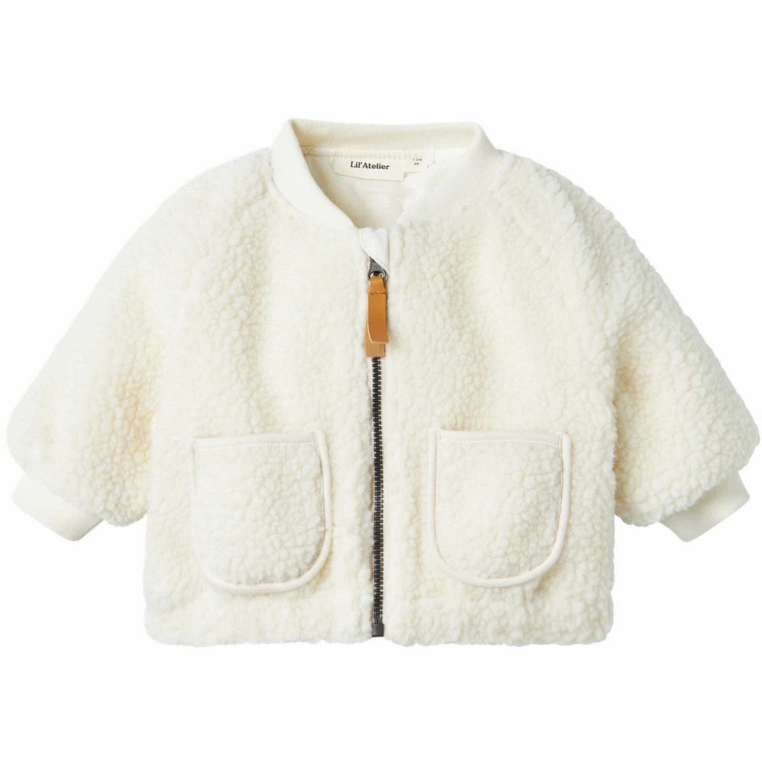 Lil'Atelier Coconut Milk Dino Lajo Bomber Jacket Relaxed Daily Style Flexible Shoulder Panels