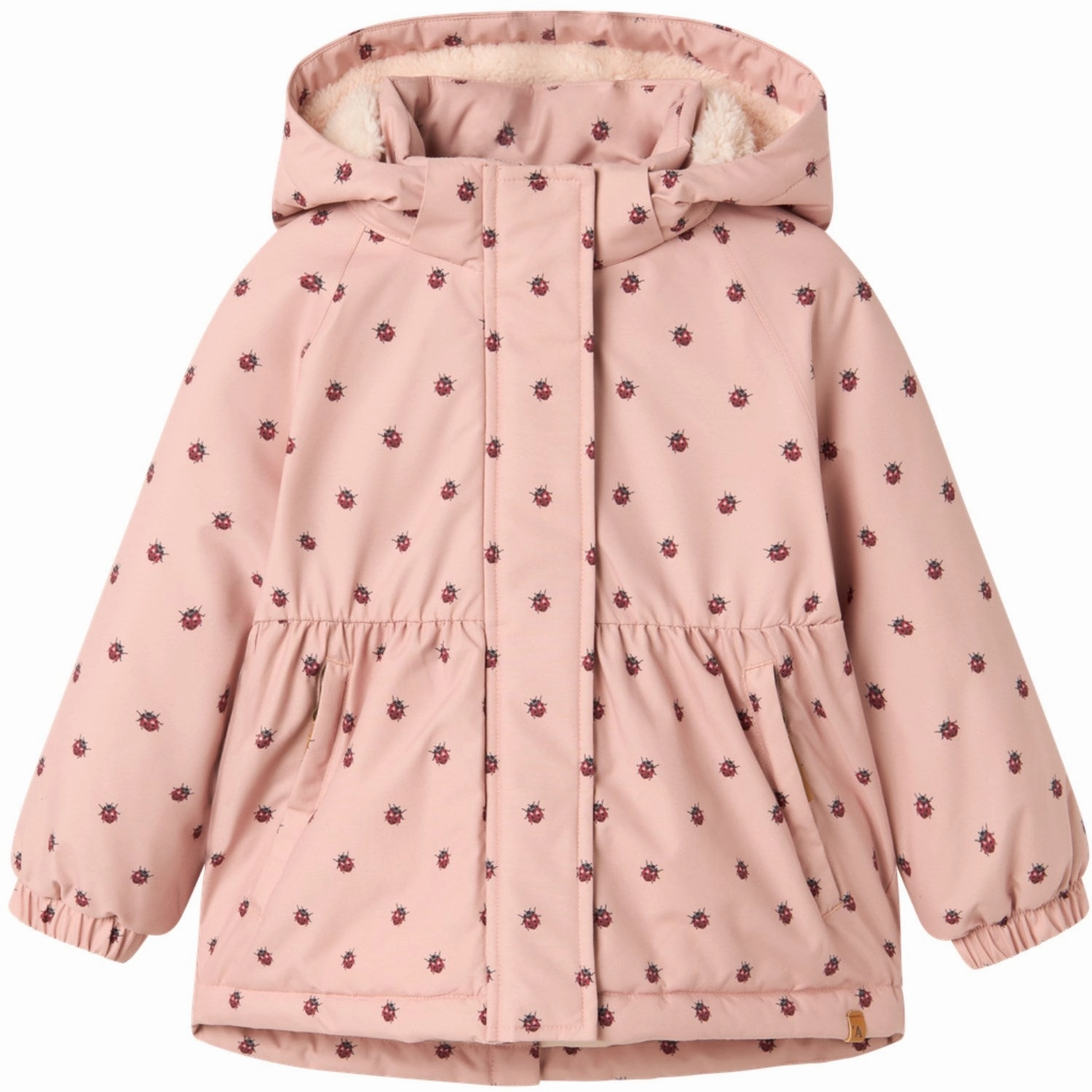 hypoallergenic material Lil'Atelier Misty Rose Nmflasnow05 Jkt Aop Fo Lil