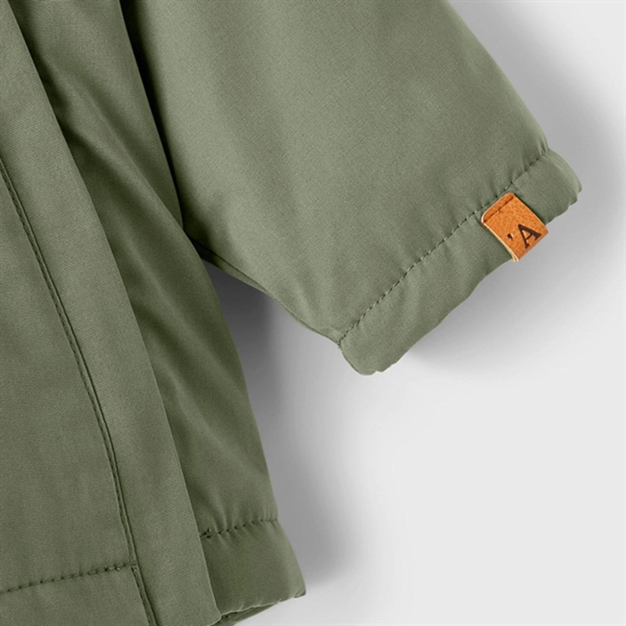 Rugged Comfort Water Resistant Coat Lil'Atelier Oil Green Golan Loose Jacket