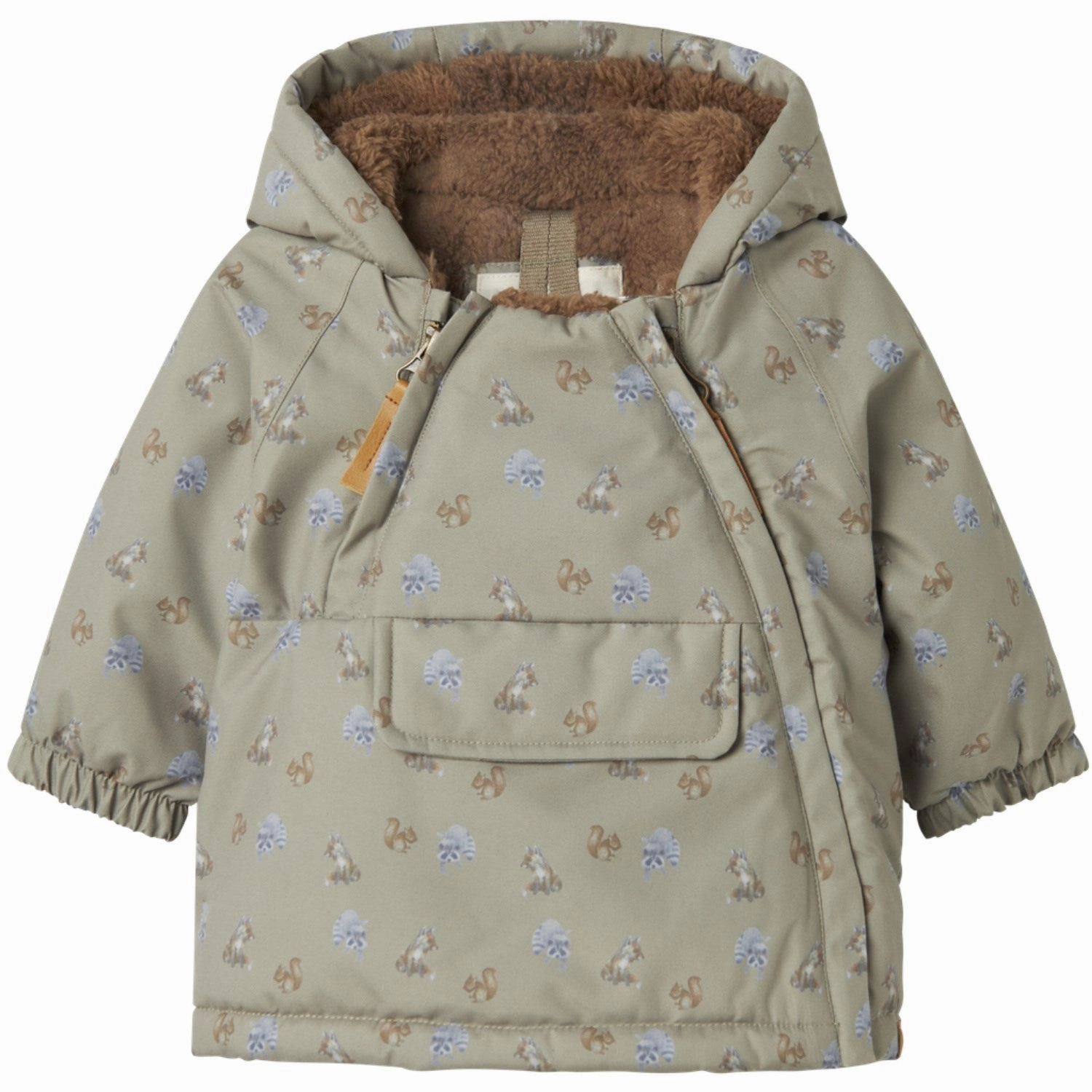 Lil'Atelier Overland Trek Animals Nbmlasnow05 Jkt Aop Fo Lil Thermal Lining Tech