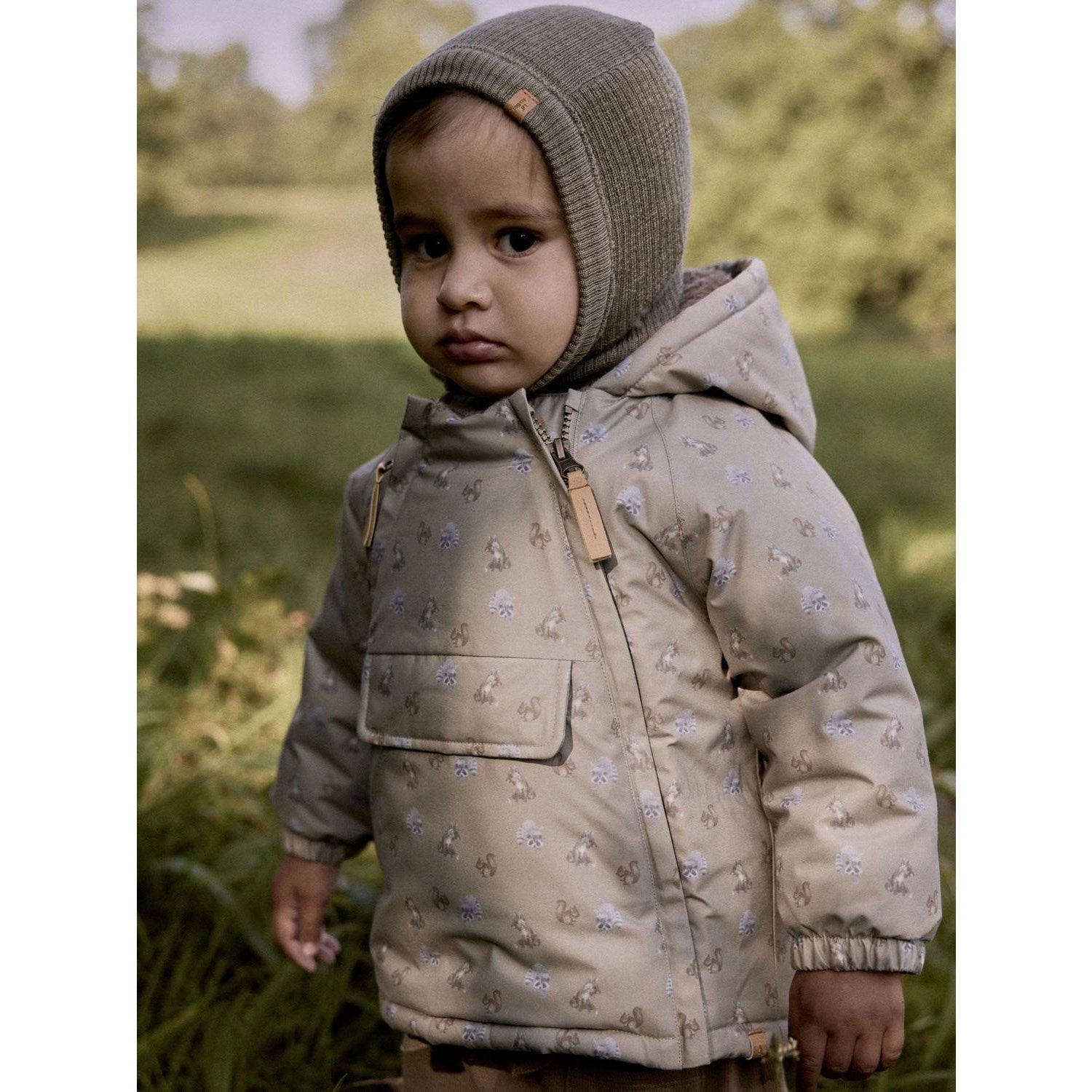 Breathable Design Lil'Atelier Overland Trek Animals Nbmlasnow05 Jkt Aop Fo Lil