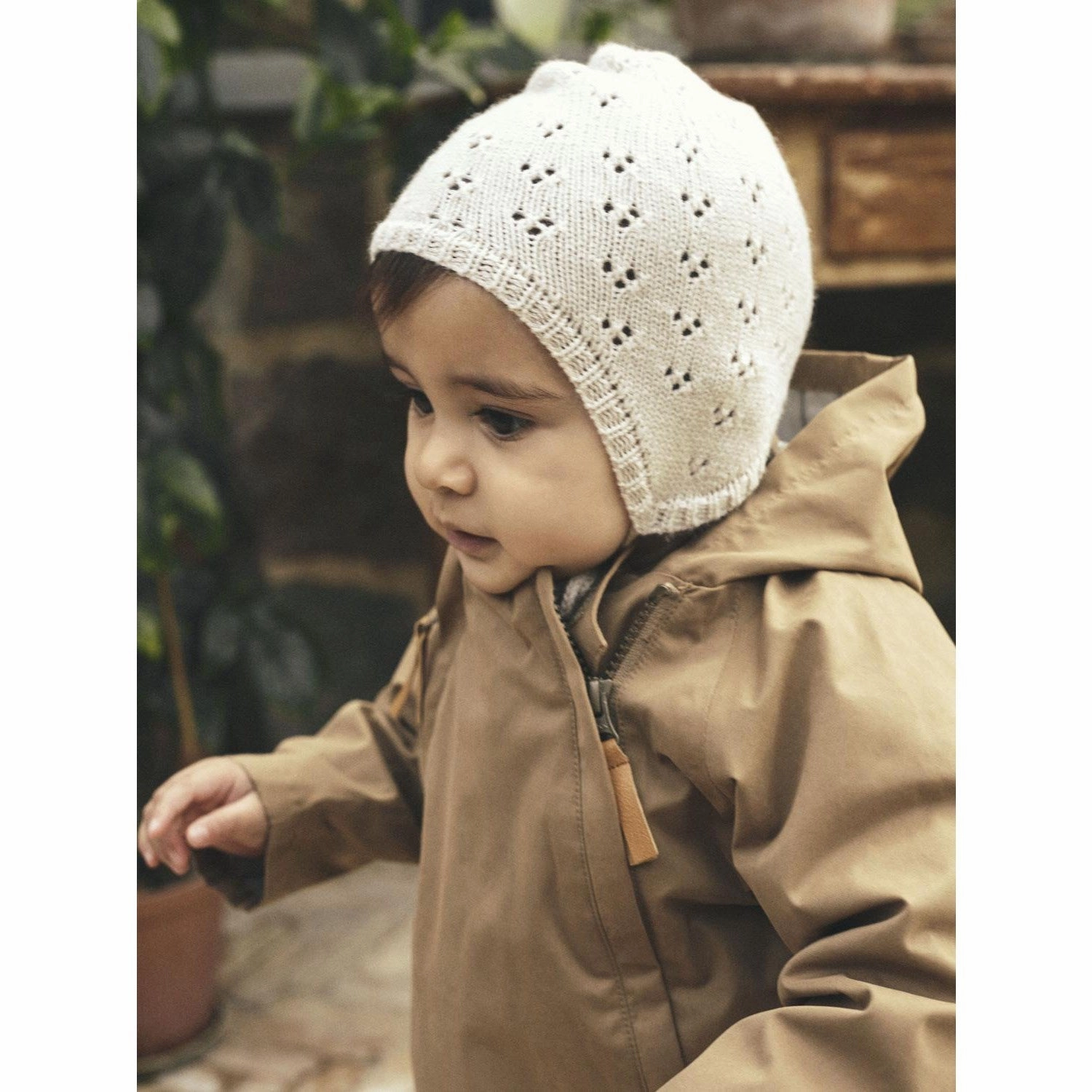 Lil'Atelier Petrified Oak Godo Loose Jacket Fo Waterproof Zipper Closure Convertible Features