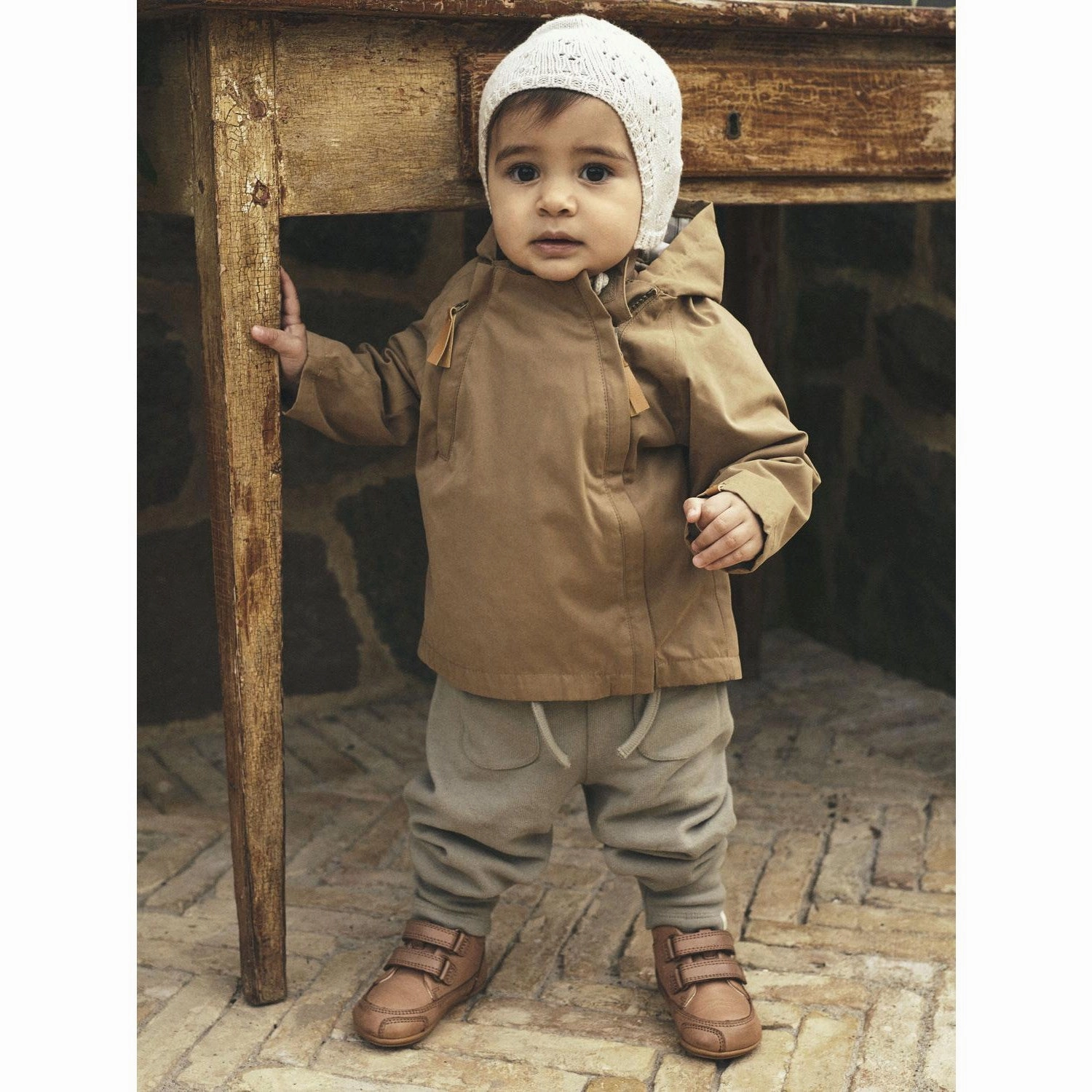Flatlock stitching Breathable fabric tech Lil'Atelier Petrified Oak Godo Loose Jacket Fo