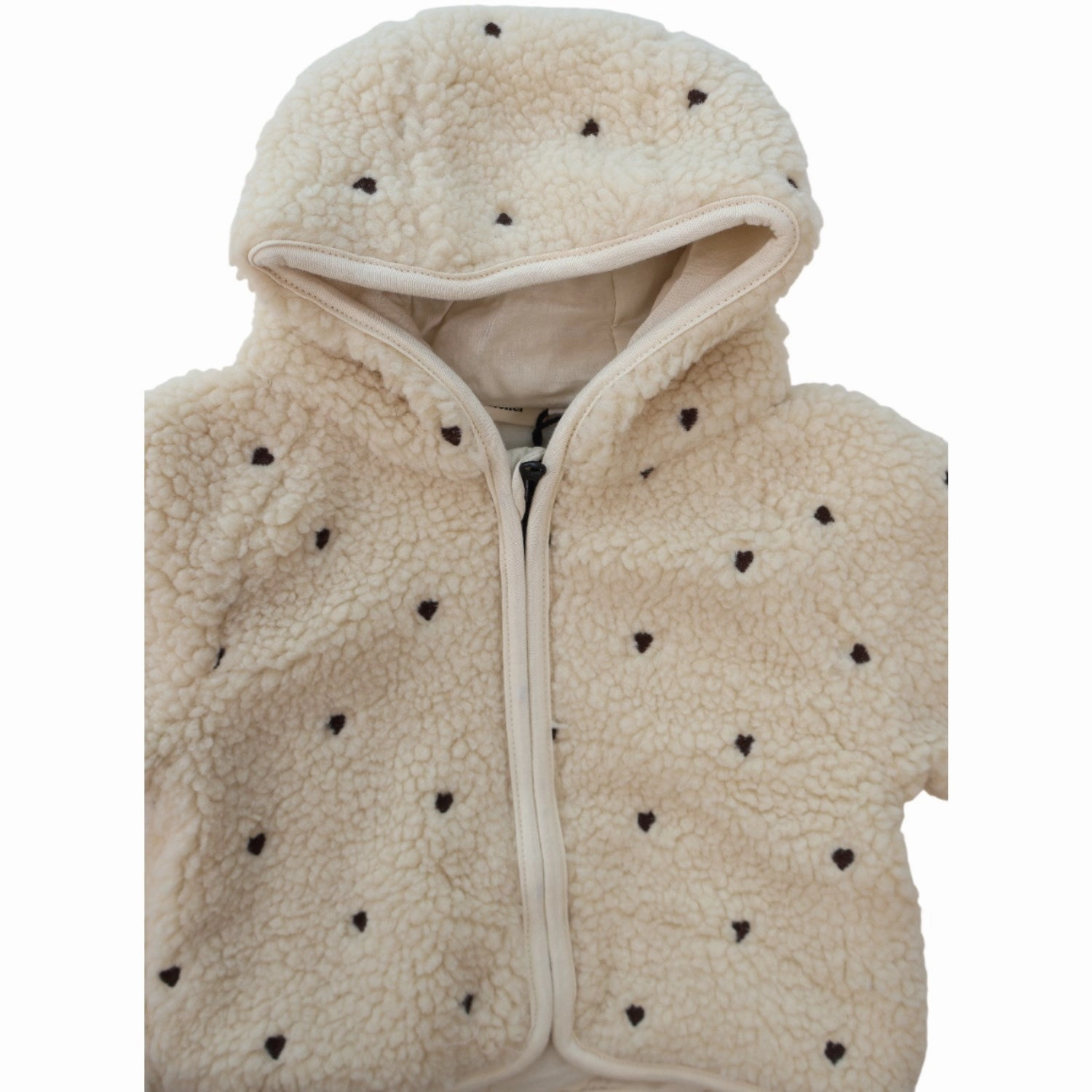 Lil'Atelier Turtledove Hearts Emb Nbnnalo Loose Jacket Lil Insulated Core Technology Fleece Inside