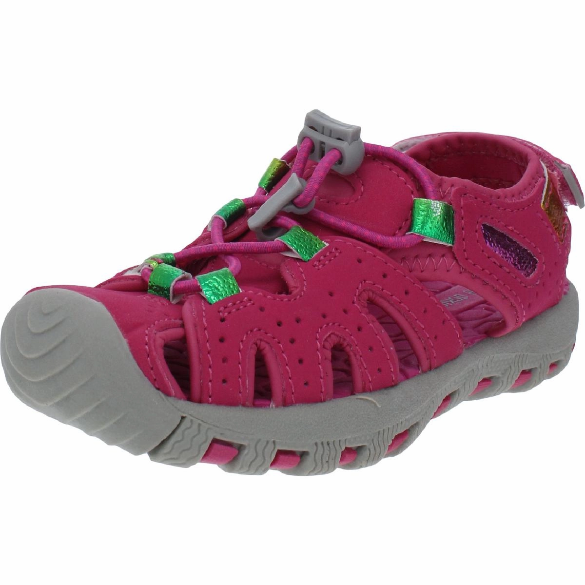 Light   Reflective Lil Marlina Girls Slingback Closed Toe Sandals Shoes