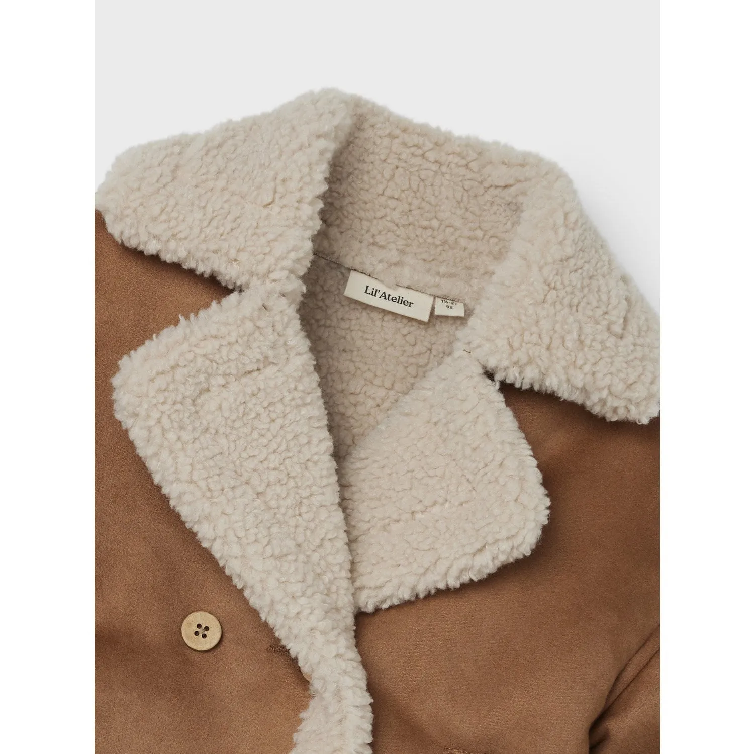 Lil'Atelier Petrified Oak Nolo Oversized Jacket Flexible Side Gussets Classic Fit Cut