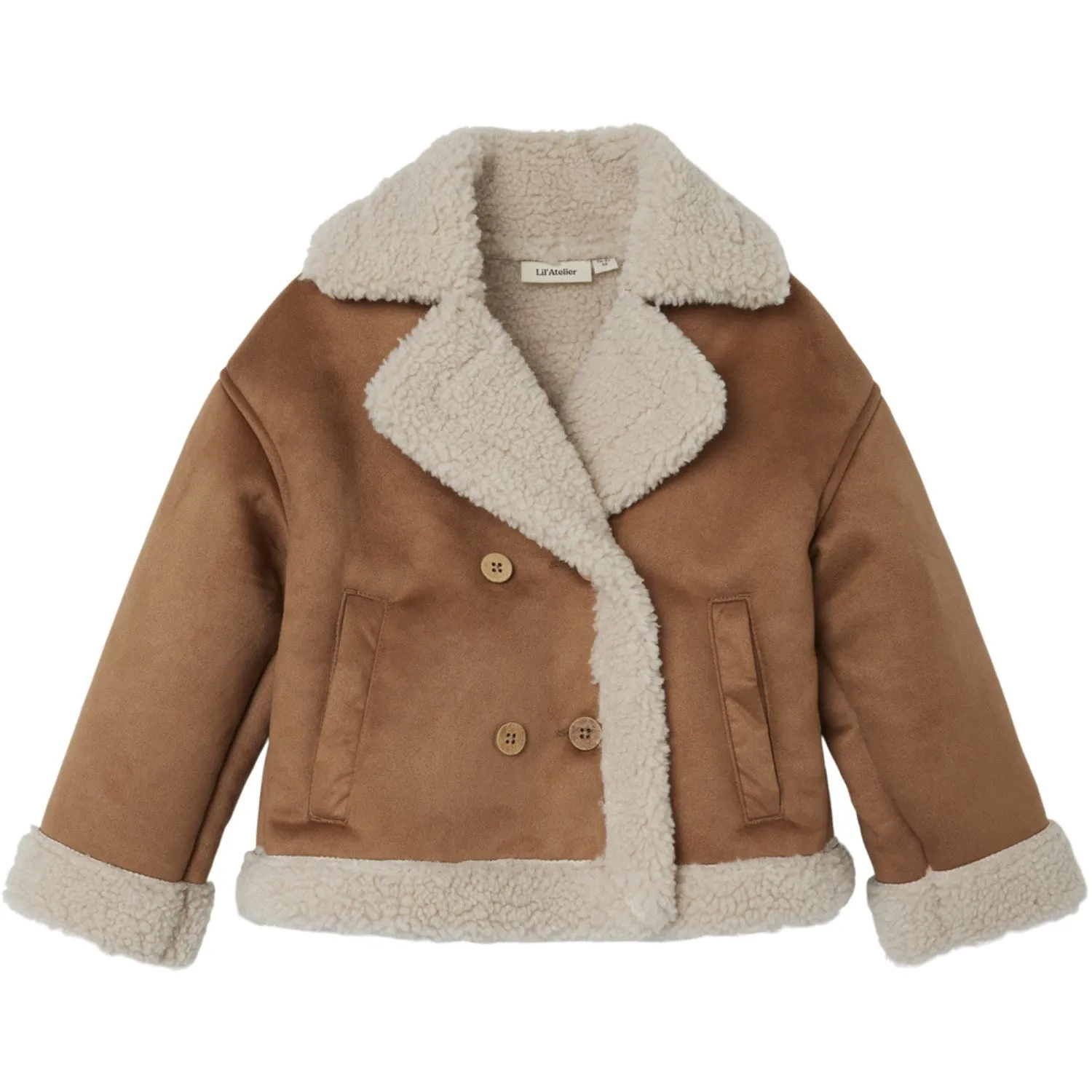 Lil'Atelier Petrified Oak Nolo Oversized Jacket Eco Dye Process ThermalReflective