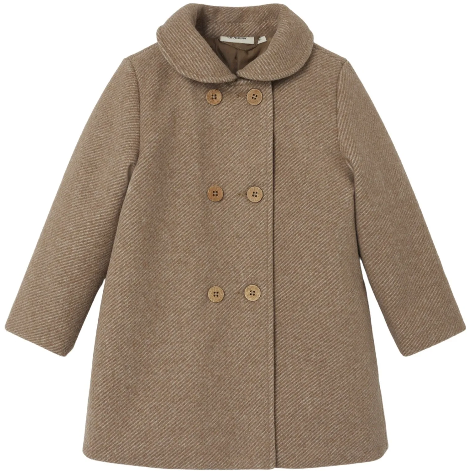 Reflective Safety Trim Lil'Atelier Travertine Melange Nalina Long Jacket