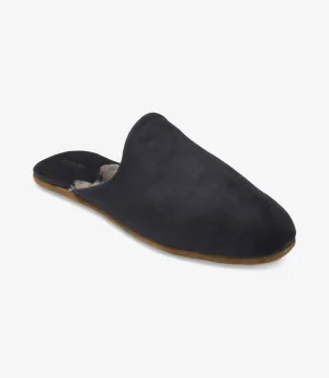 Loake Men's Cavalry Suede Mule Slippers Navy Blue