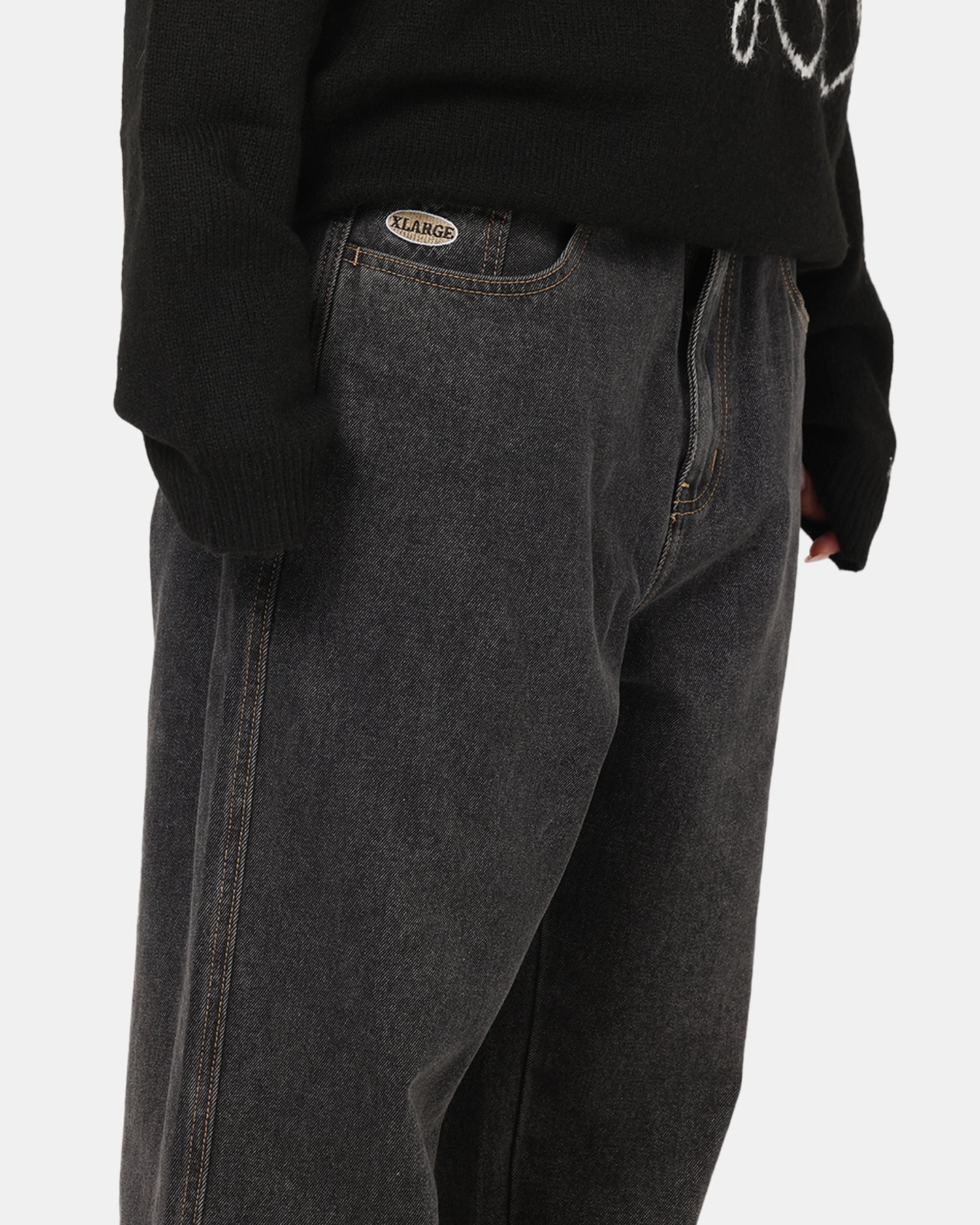 X-Large Mark Bull Denim 91 Pants Washed Black Comfort waistband