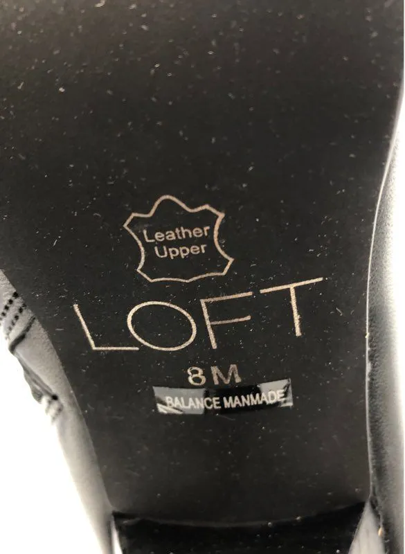 Loft Women's Black Leather Knee High Riding Boots - Size 8M