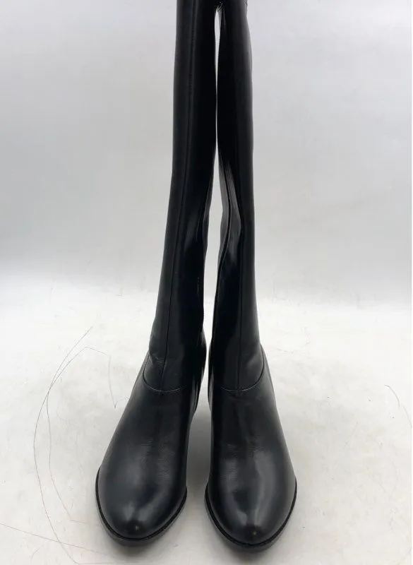 Loft Women's Black Leather Knee High Riding Boots - Size 8M
