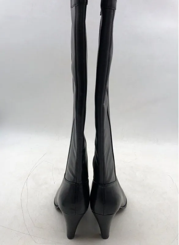 Loft Women's Black Leather Knee High Riding Boots - Size 8M