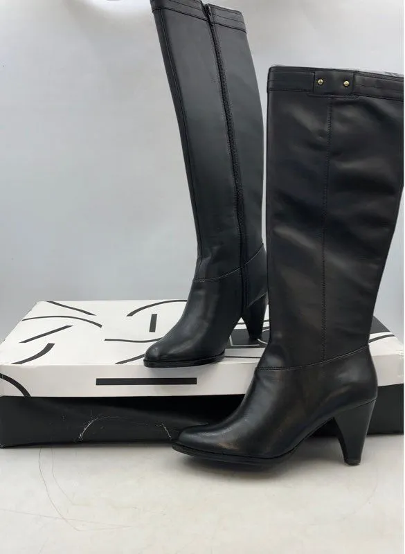 Loft Women's Black Leather Knee High Riding Boots - Size 8M