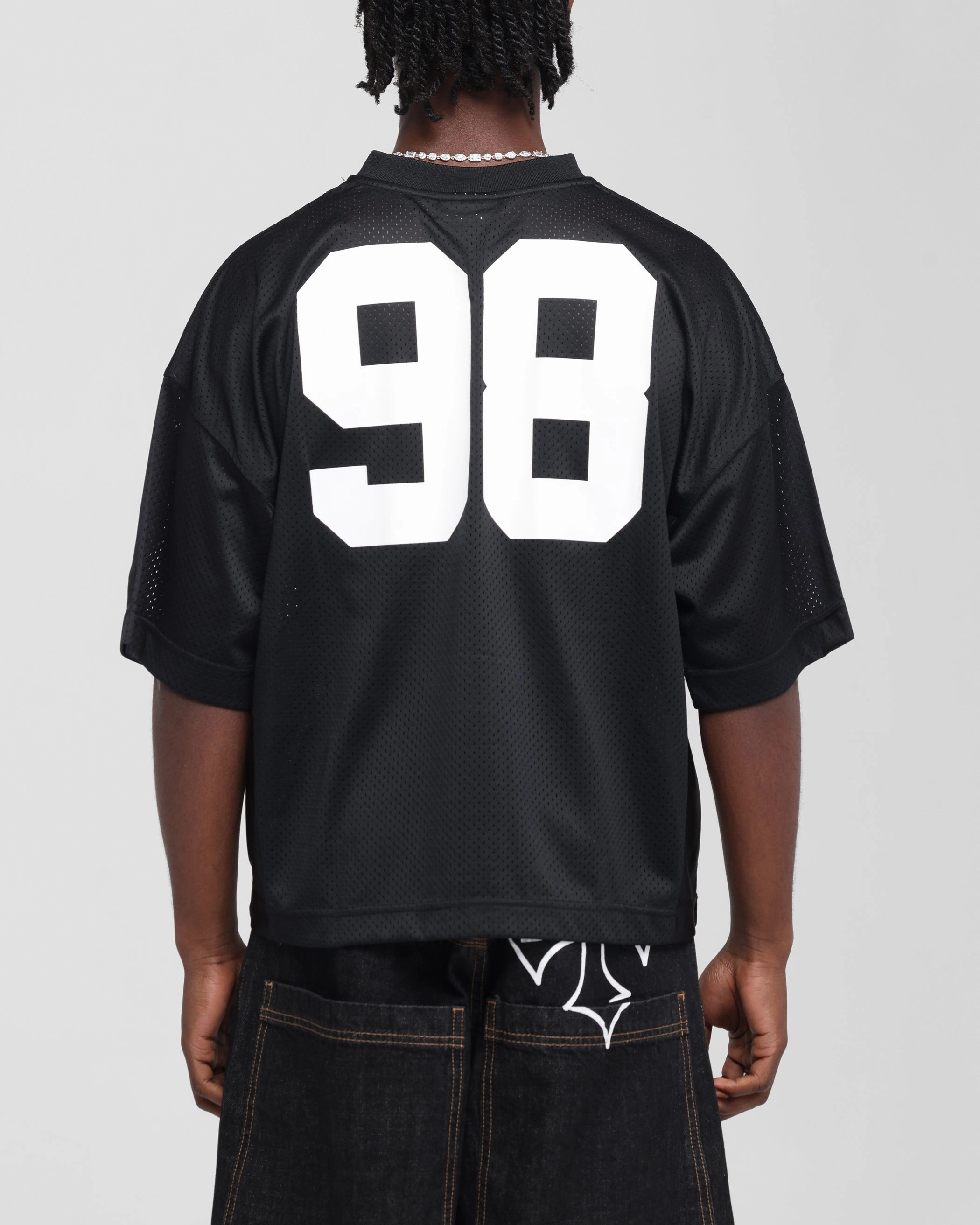 Loiter Cherry Jersey Black Athletic Form Stretch Material