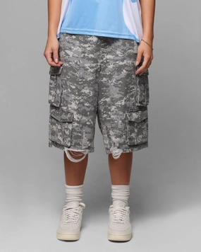 Tough Build Loiter Collateral Cargo Shorts Snow Camo