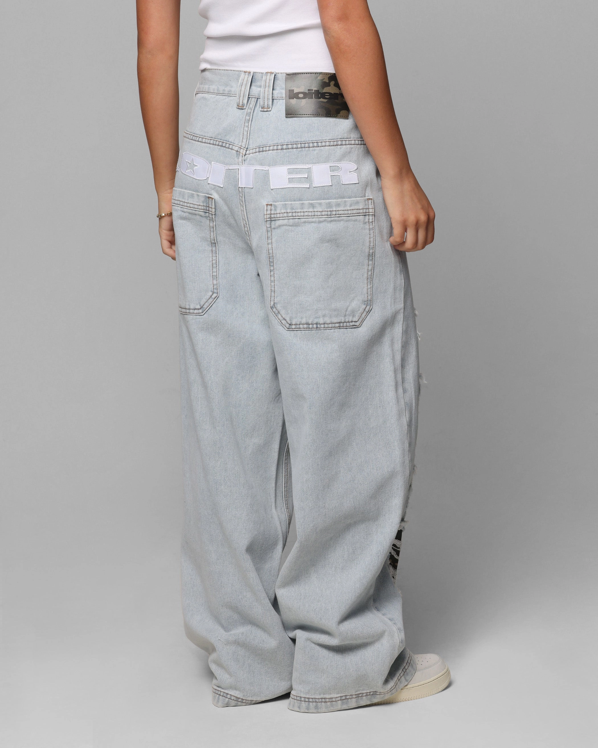 Loiter Collateral Distressed Jeans Denim Camo Structured fabric
