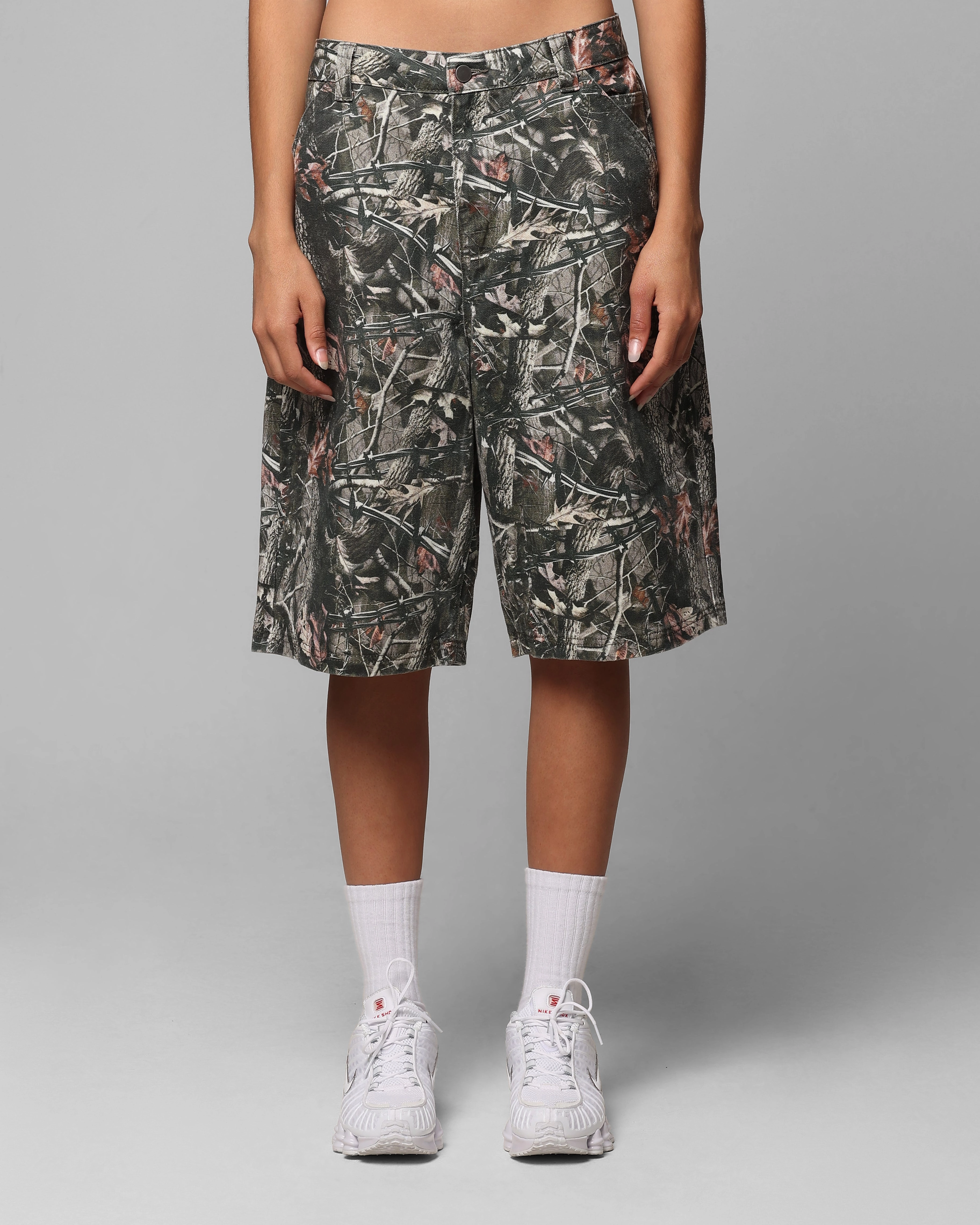 Loiter Collateral Jorts Real Tree Camo Statement Piece DoubleLayeredFabric