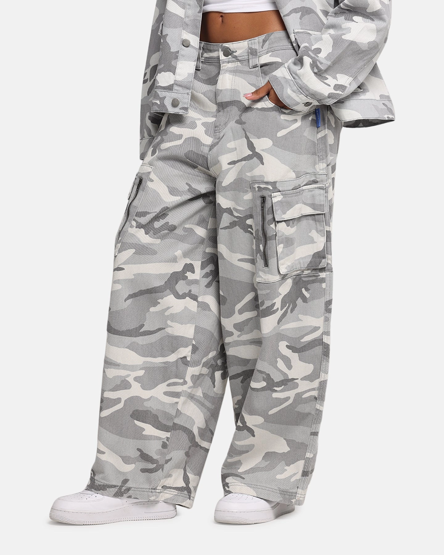 Loiter Combat Cargo Pants Snow Camo Active Performance