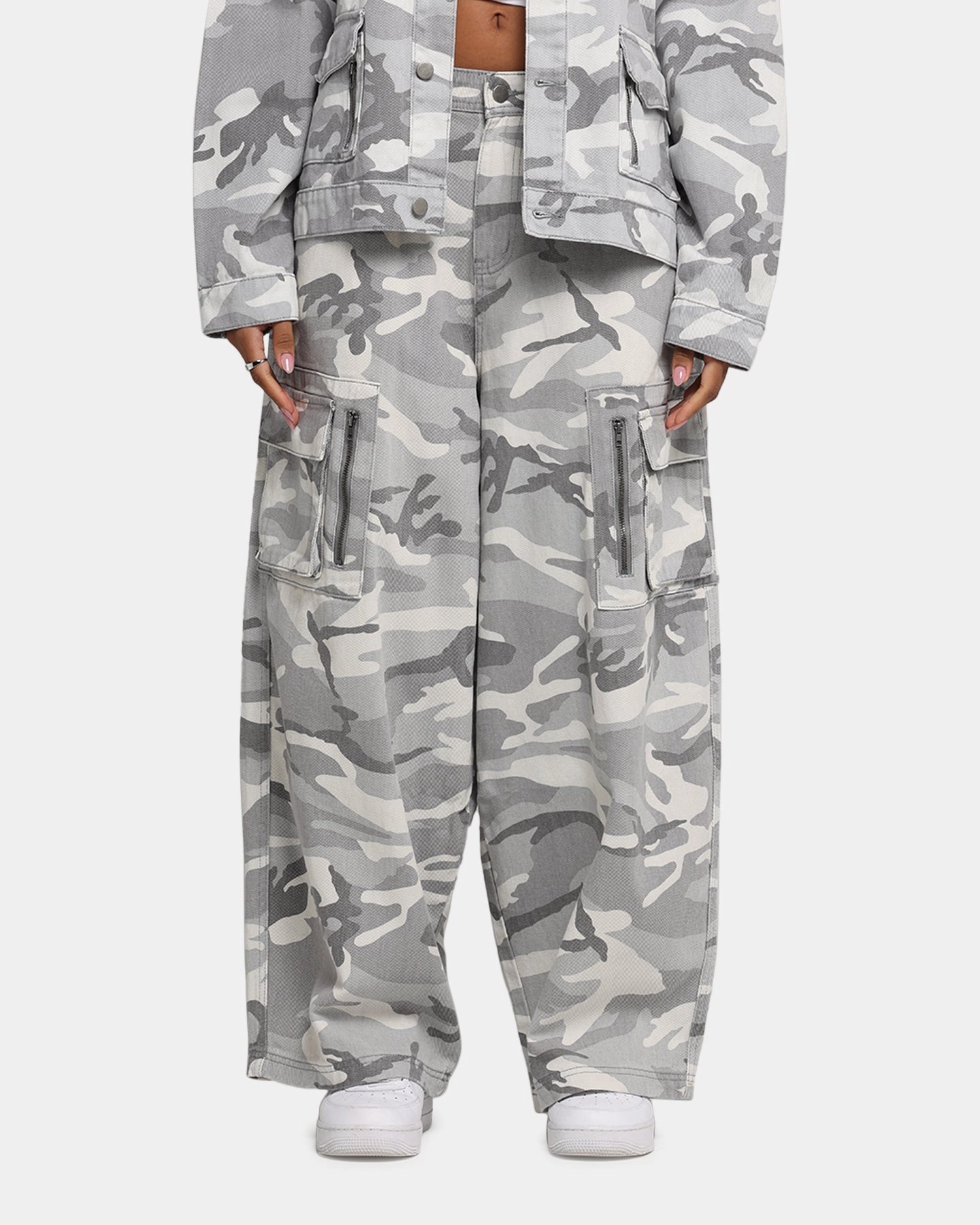 Loiter Combat Cargo Pants Snow Camo Comfort Focus Slim wear