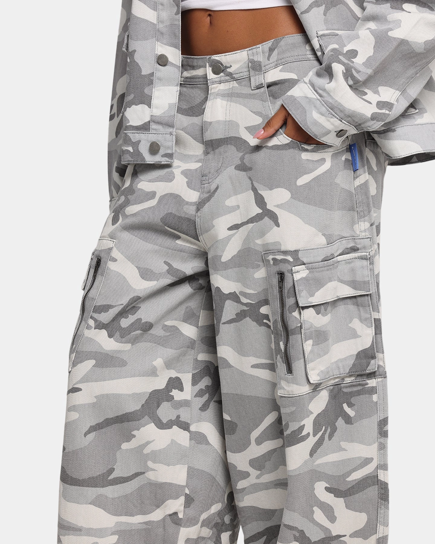 Loiter Combat Cargo Pants Snow Camo Classic Comfort