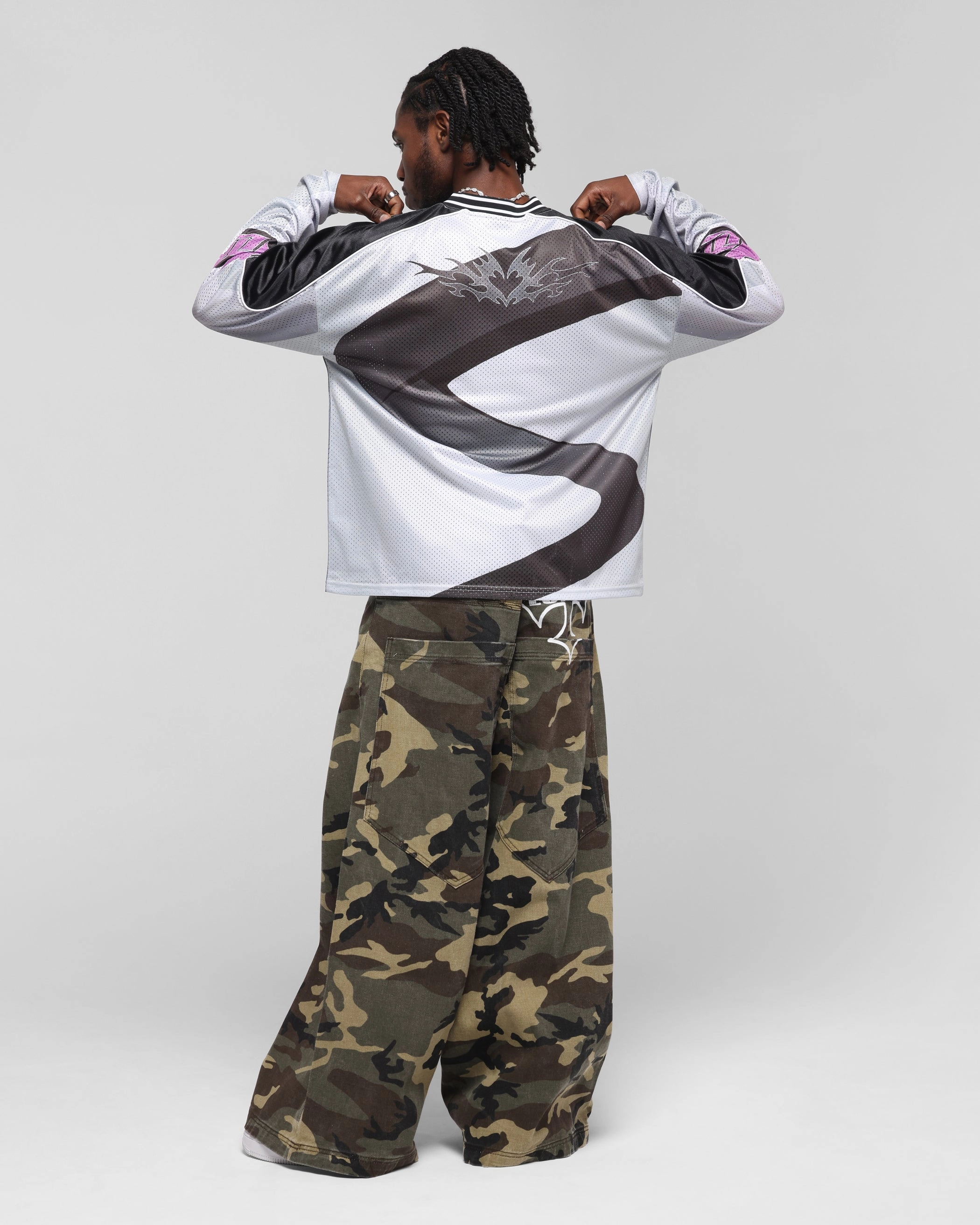 Street Style Loiter Cyber Hockey Jersey Grey/Black