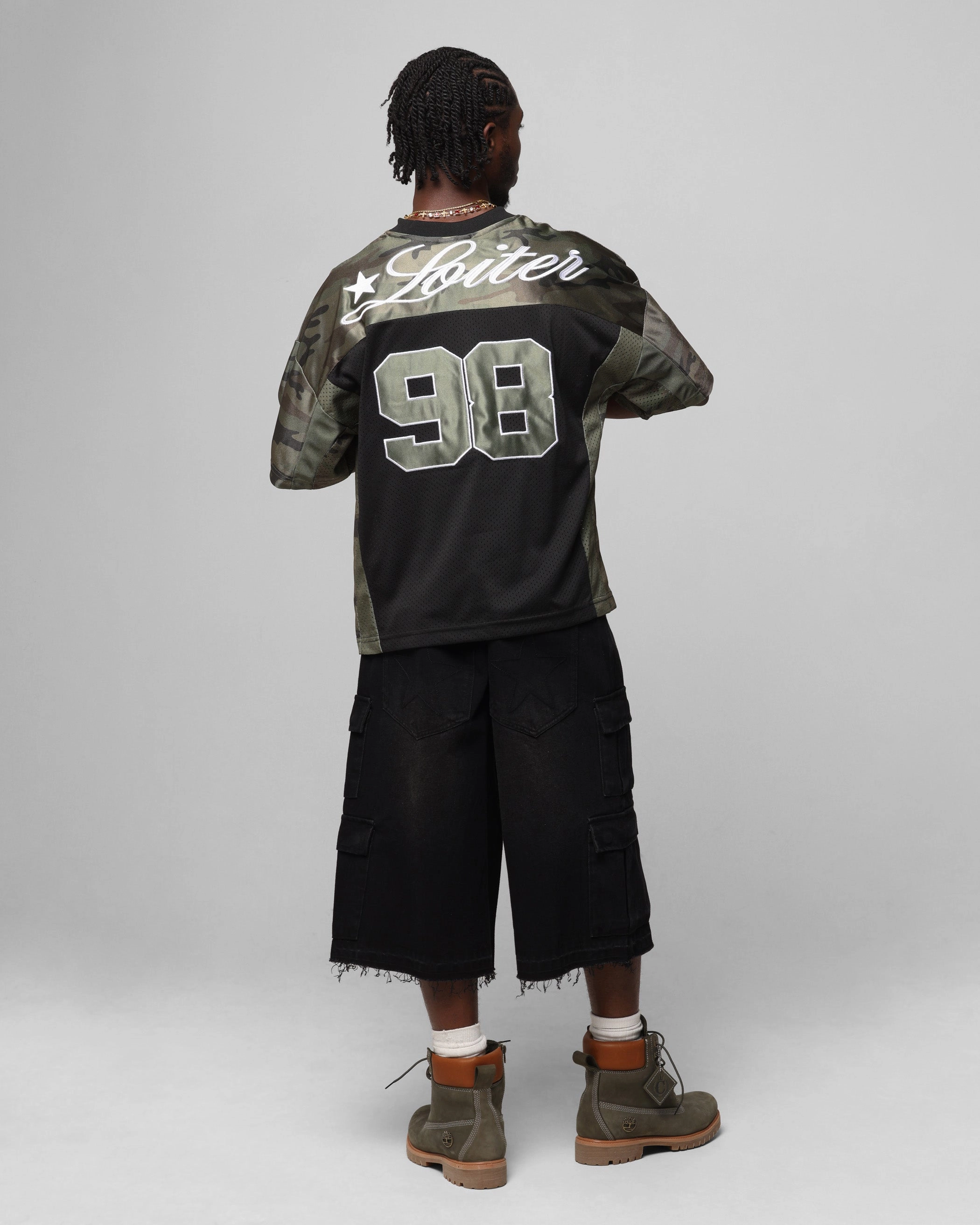 Thermoregulating Lining Loiter End Zone Jersey Black/Camo