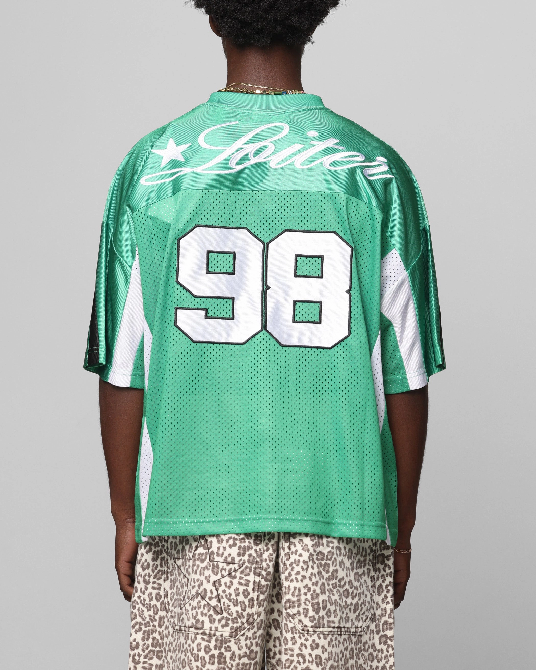 Loiter End Zone Jersey Green Ventilated Design Eco Friendly Recycled Yarn