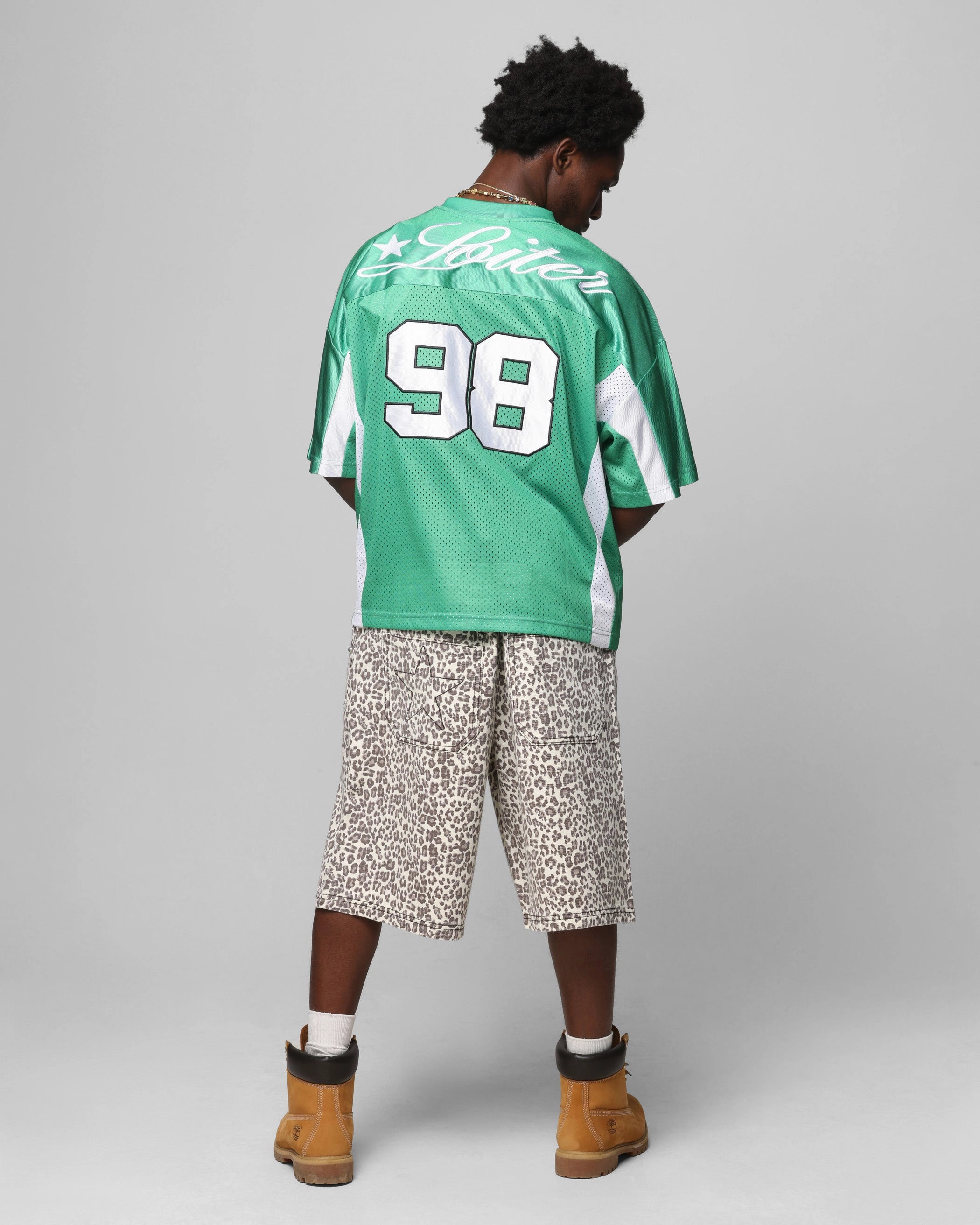 Moisture Wicking Material Everyday Wear Loiter End Zone Jersey Green