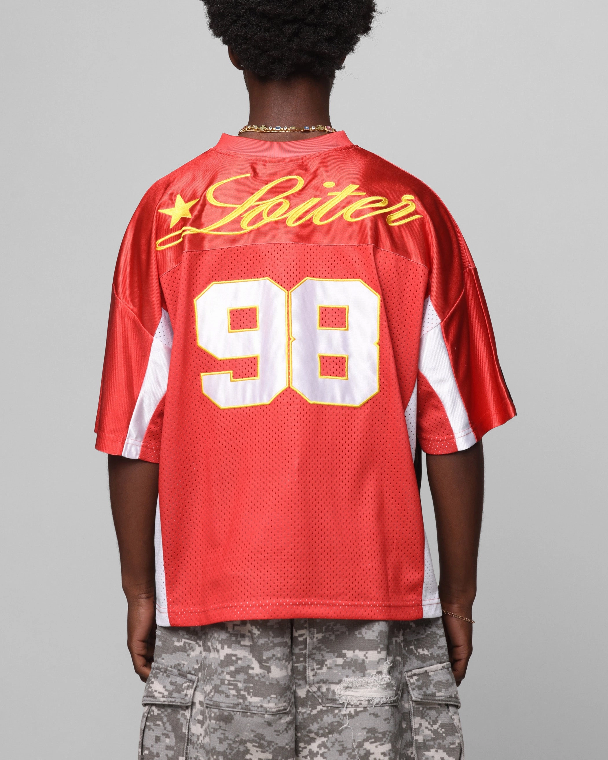 Loiter End Zone Jersey Red Breath Fit