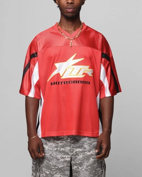 Loiter End Zone Jersey Red Ultra Soft Weave Friction Reducing Inner Layer