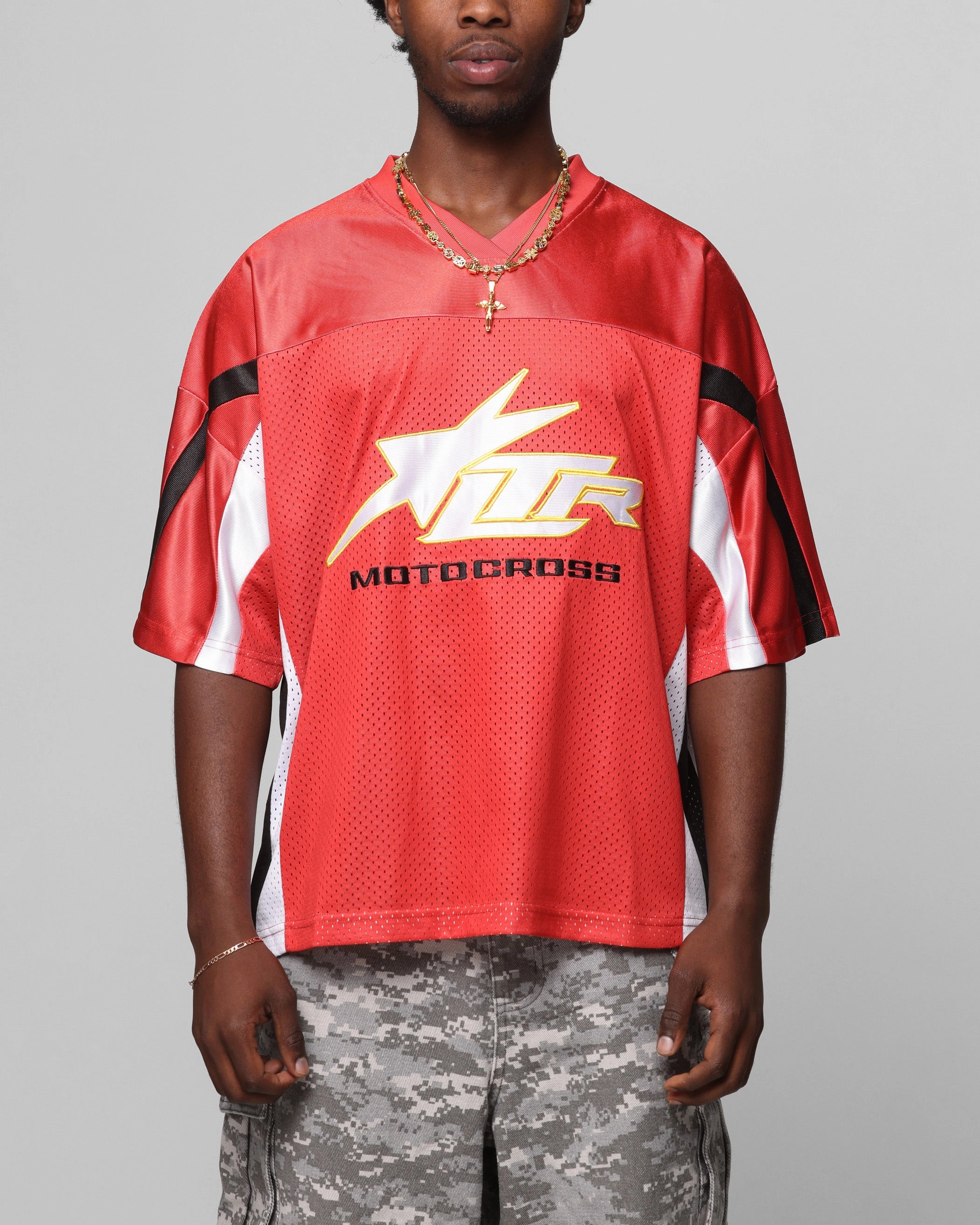 Loiter End Zone Jersey Red Ultra Soft Weave Friction Reducing Inner Layer