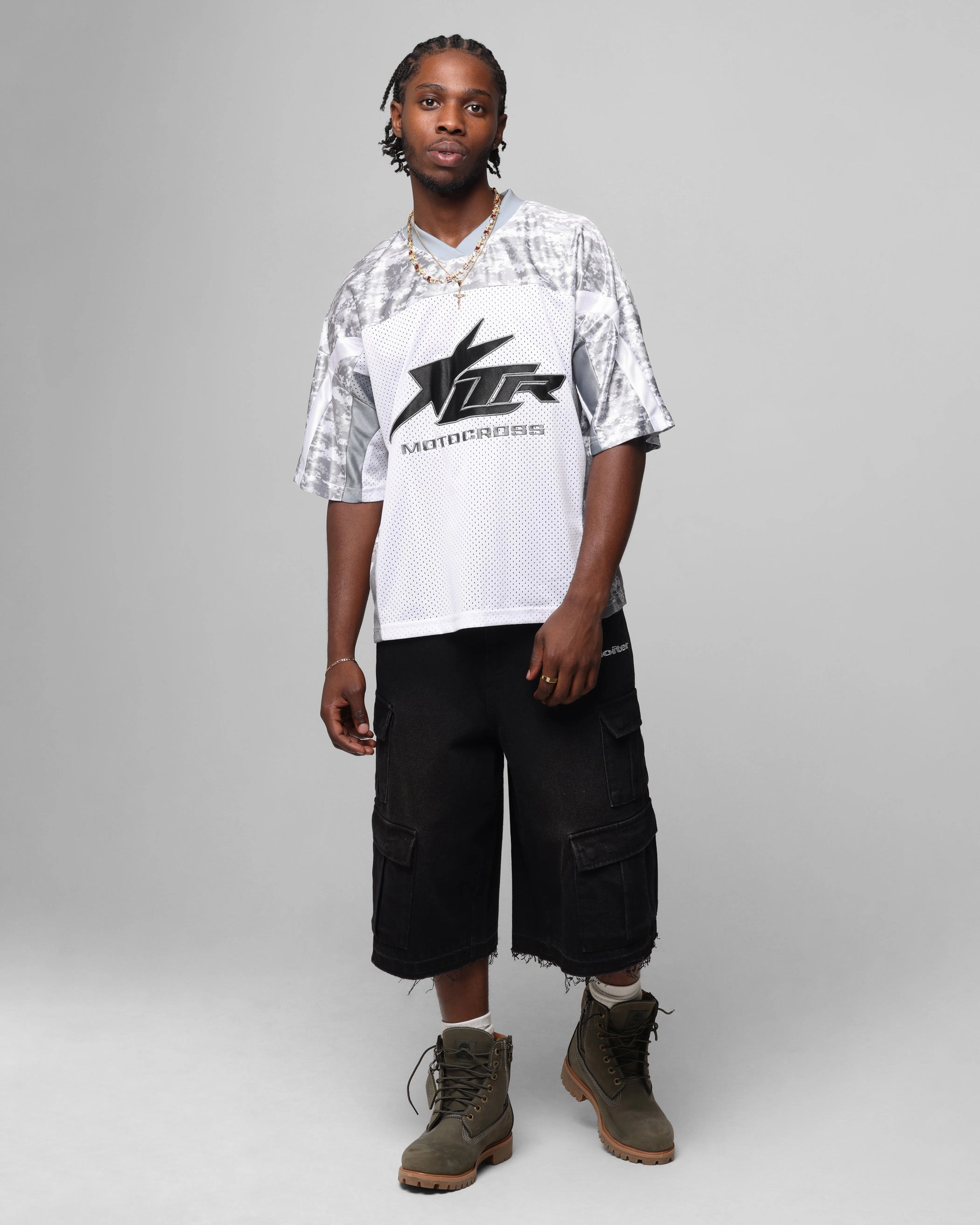 Warm Up Loiter End Zone Jersey Snow Camo
