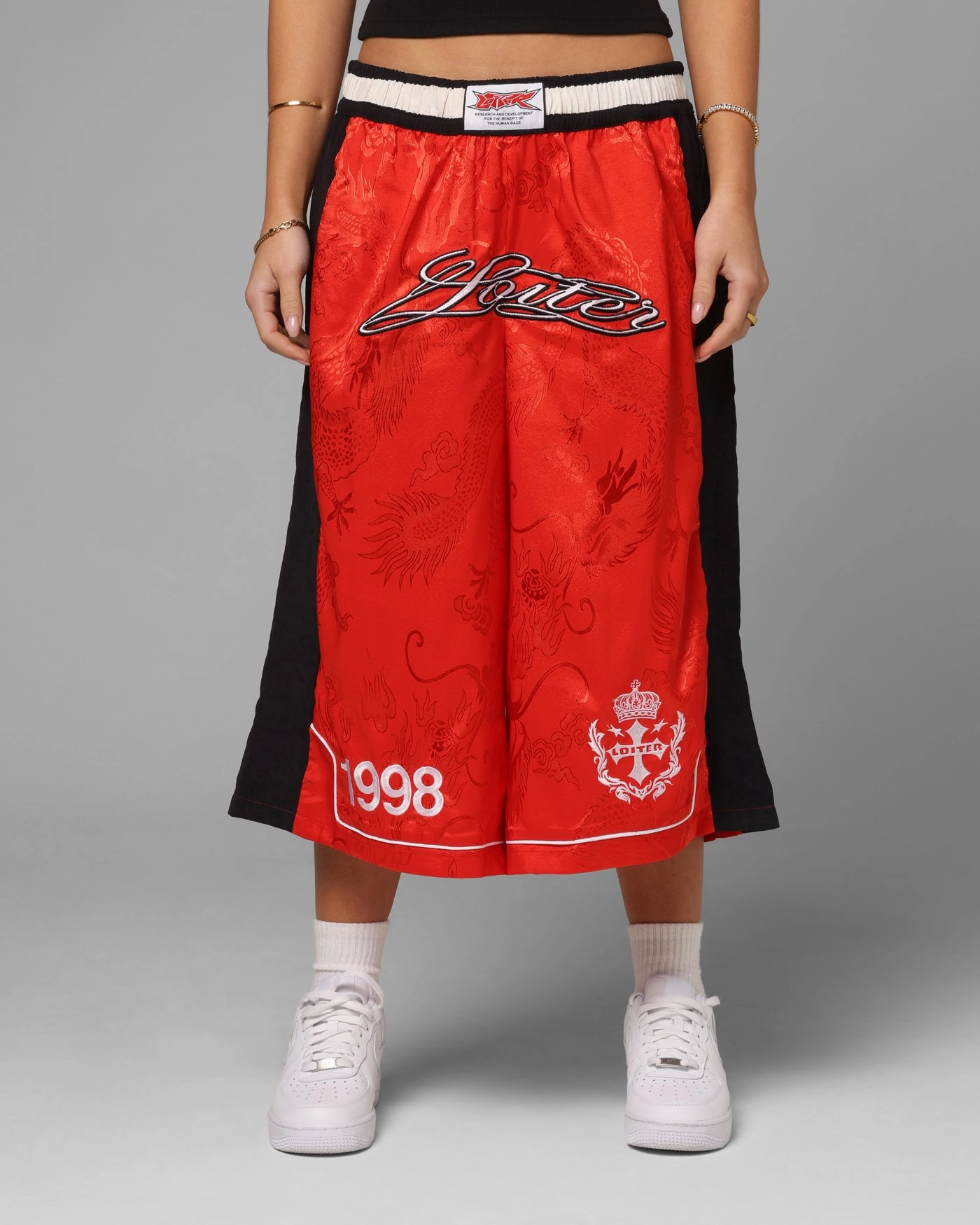 ReinforcedStitching Loiter Fight Club 3 Quarter Shorts Red