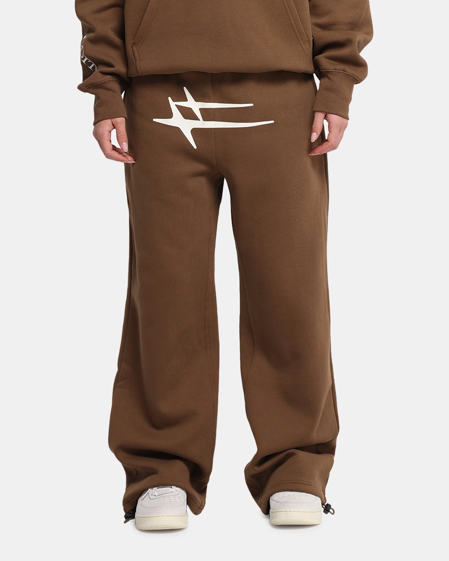 Abrasion Resistant Panels Loiter Hybrid Sweatpants Brown