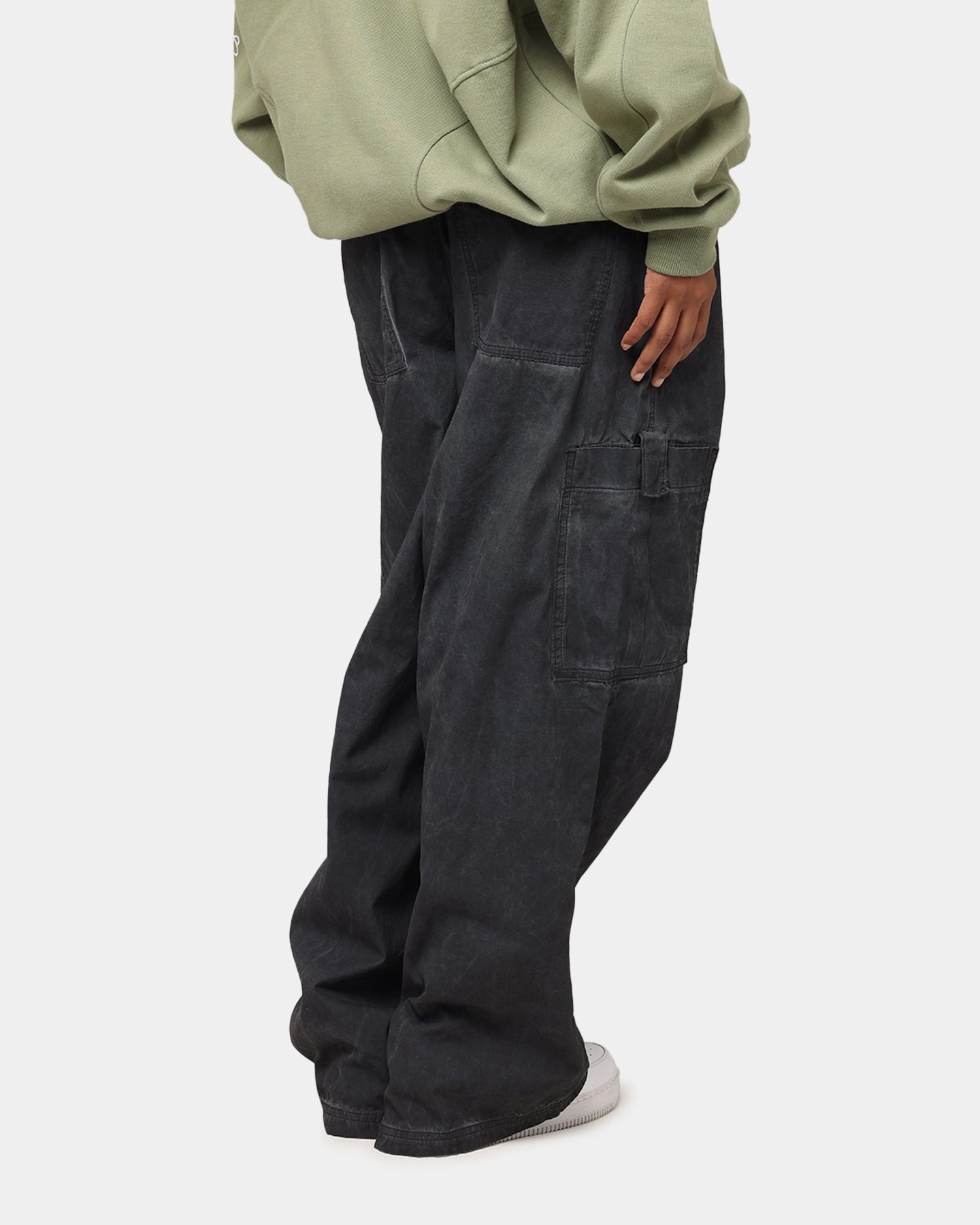 Loiter Kraven Parachute Pants Washed Black Light Stretch Daily Style