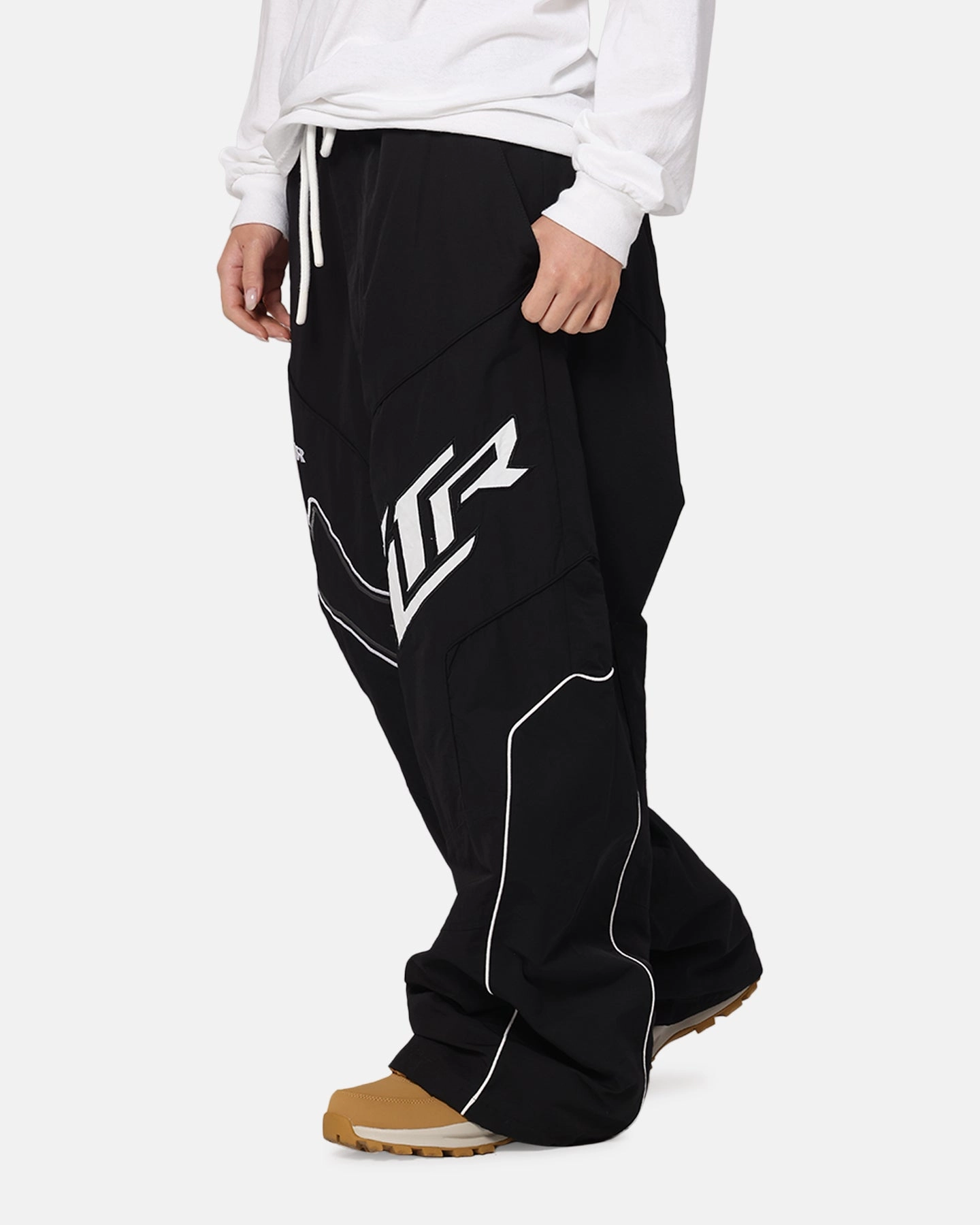 Loiter Motocross Parachute Pants Black Soft Waistband Ripstop Fabric Technology