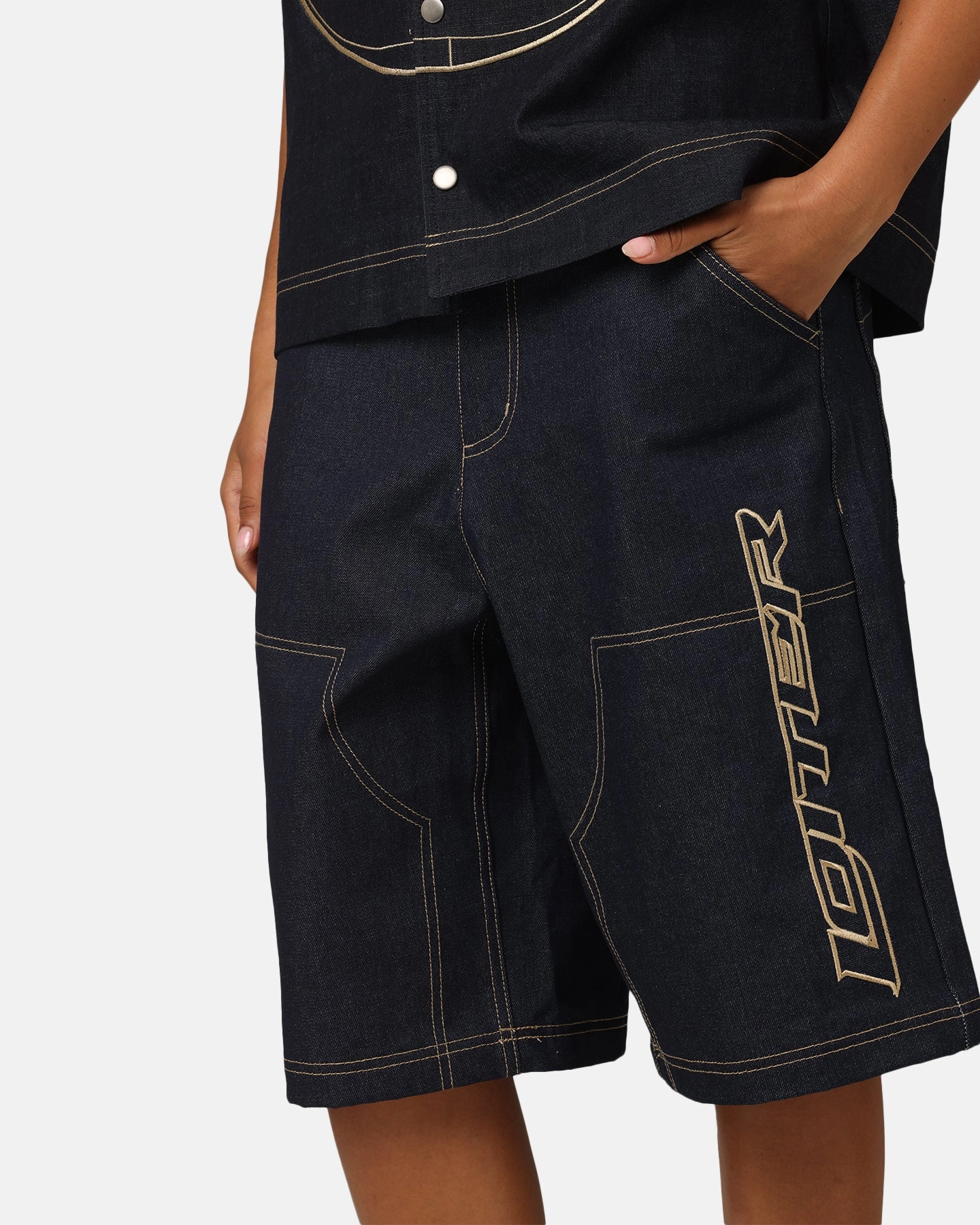 Ultimate Wear Loiter Motor Denim Shorts Indigo