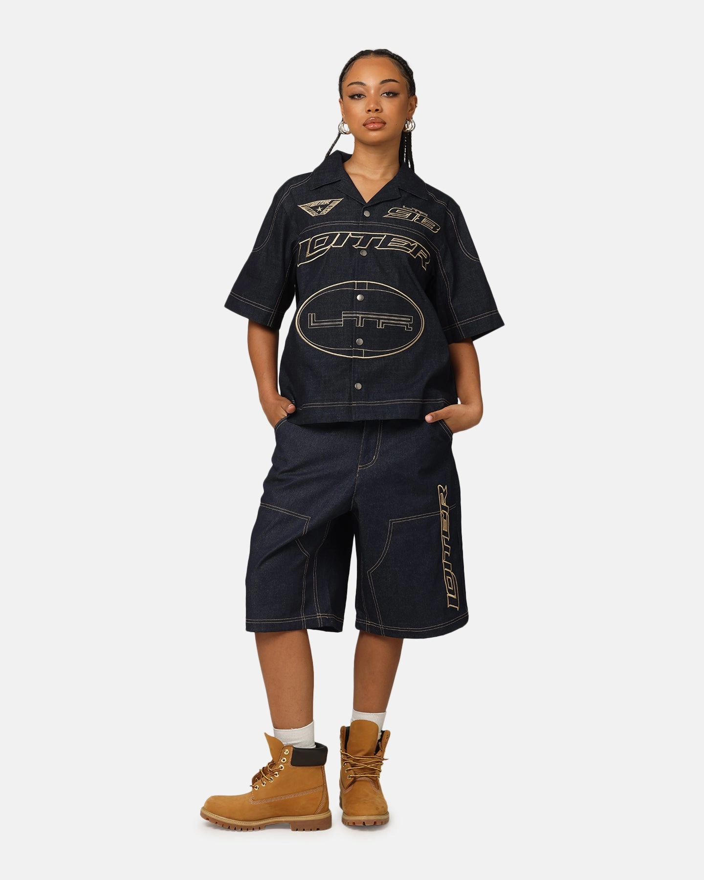 Loiter Motor Denim Shorts Indigo Essential Comfort Body Friendly