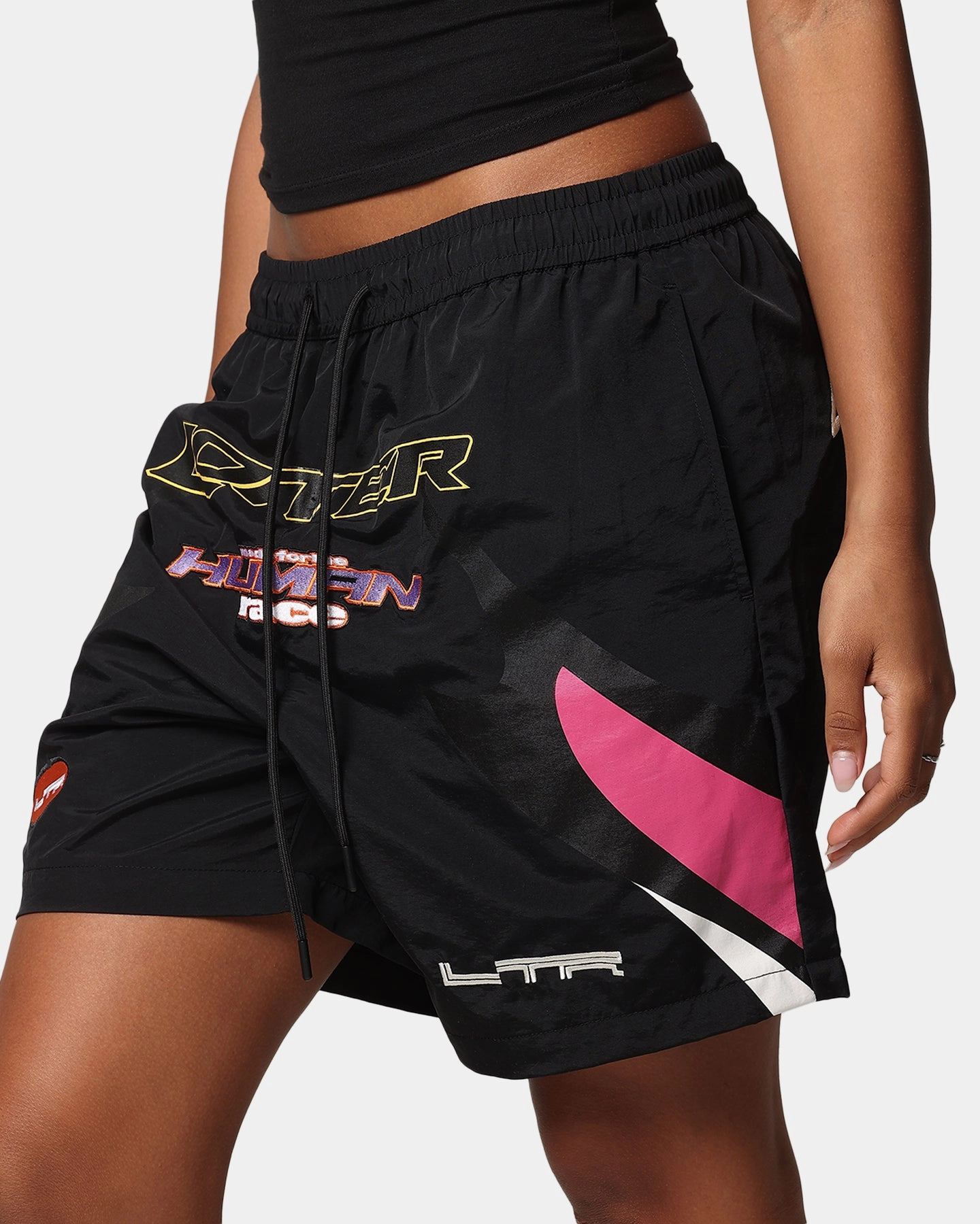 Loiter Motorway Walk Shorts Black Comfortable Fabric Street Style