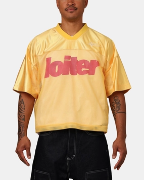 Loiter Outfield Training Jersey Yellow Athletic Collar Style