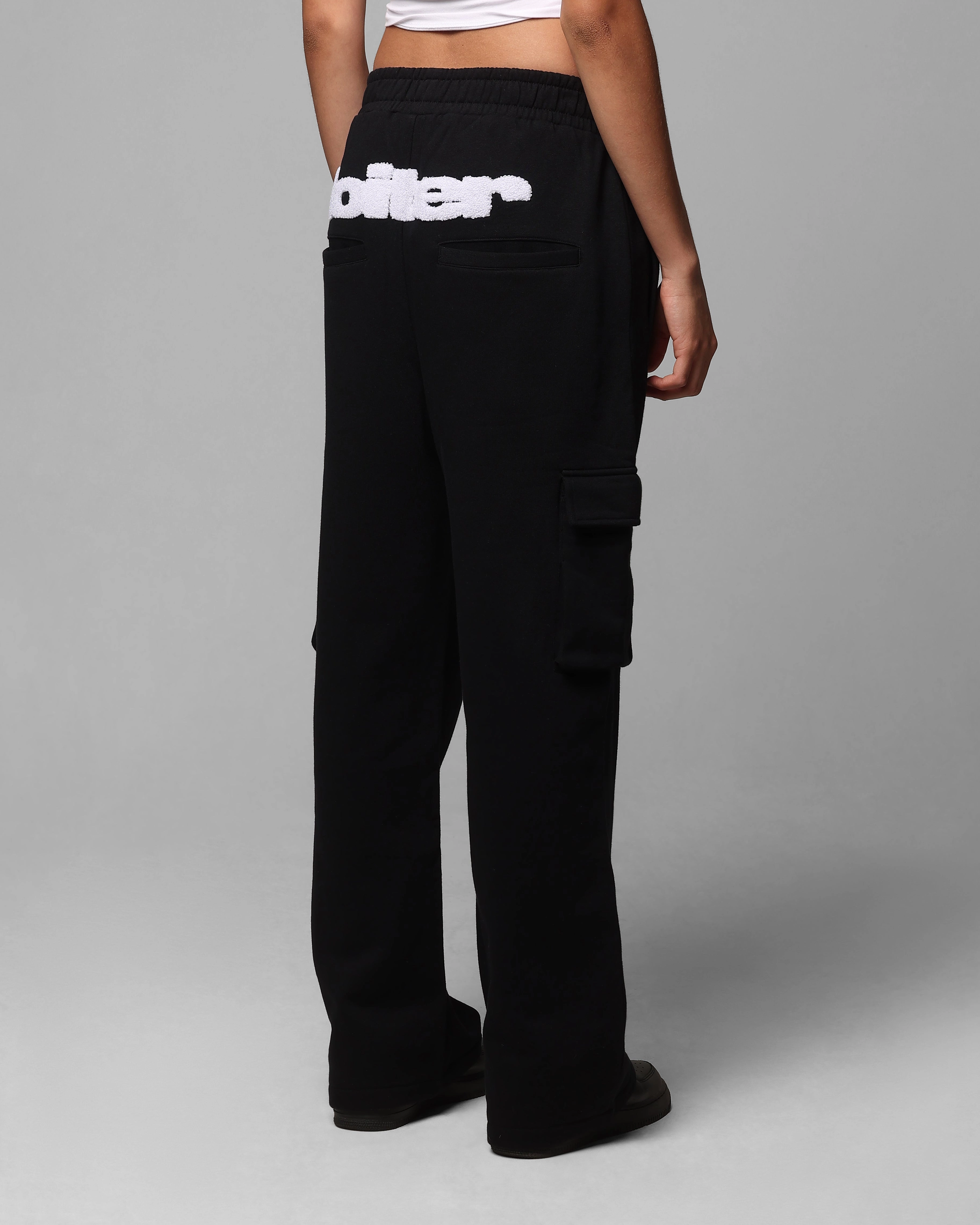 Loiter Premium Essentials Sweatpants Black/White Quick Drying